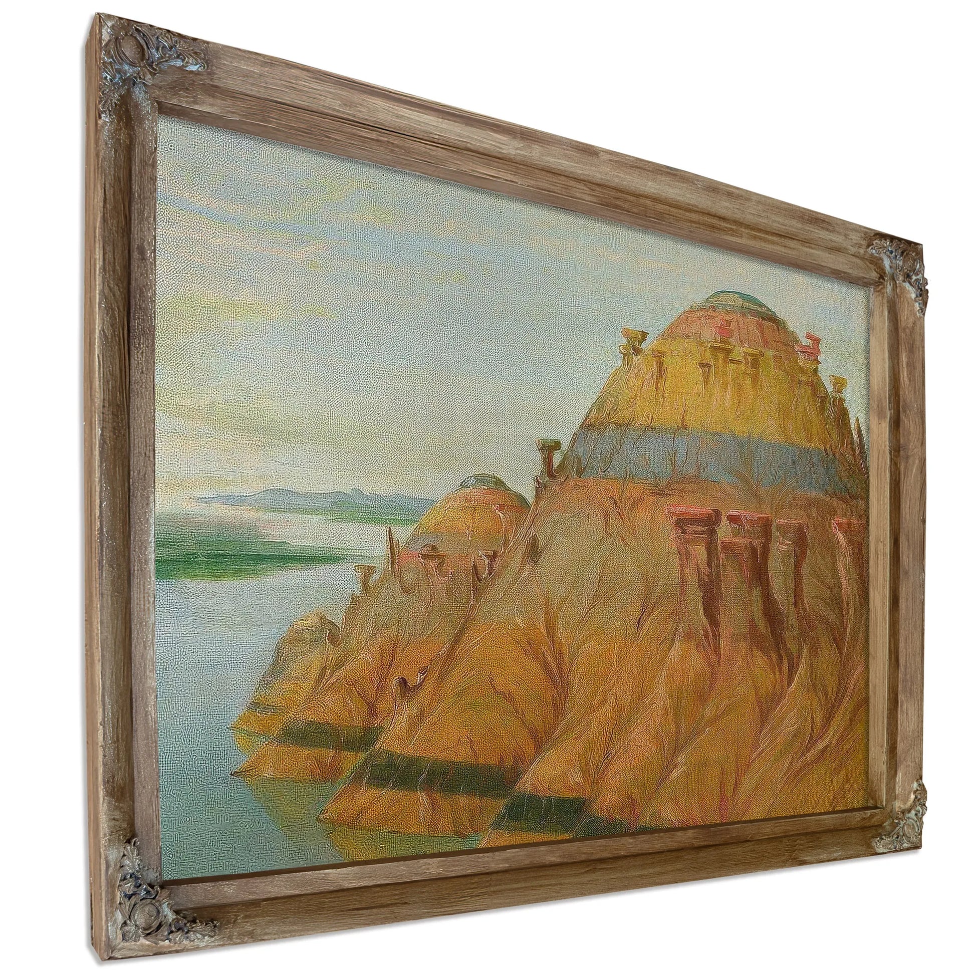 Picturesque Clay Bluff, 1700 Miles Above St. Louis' By George Catlin Fine Art Print