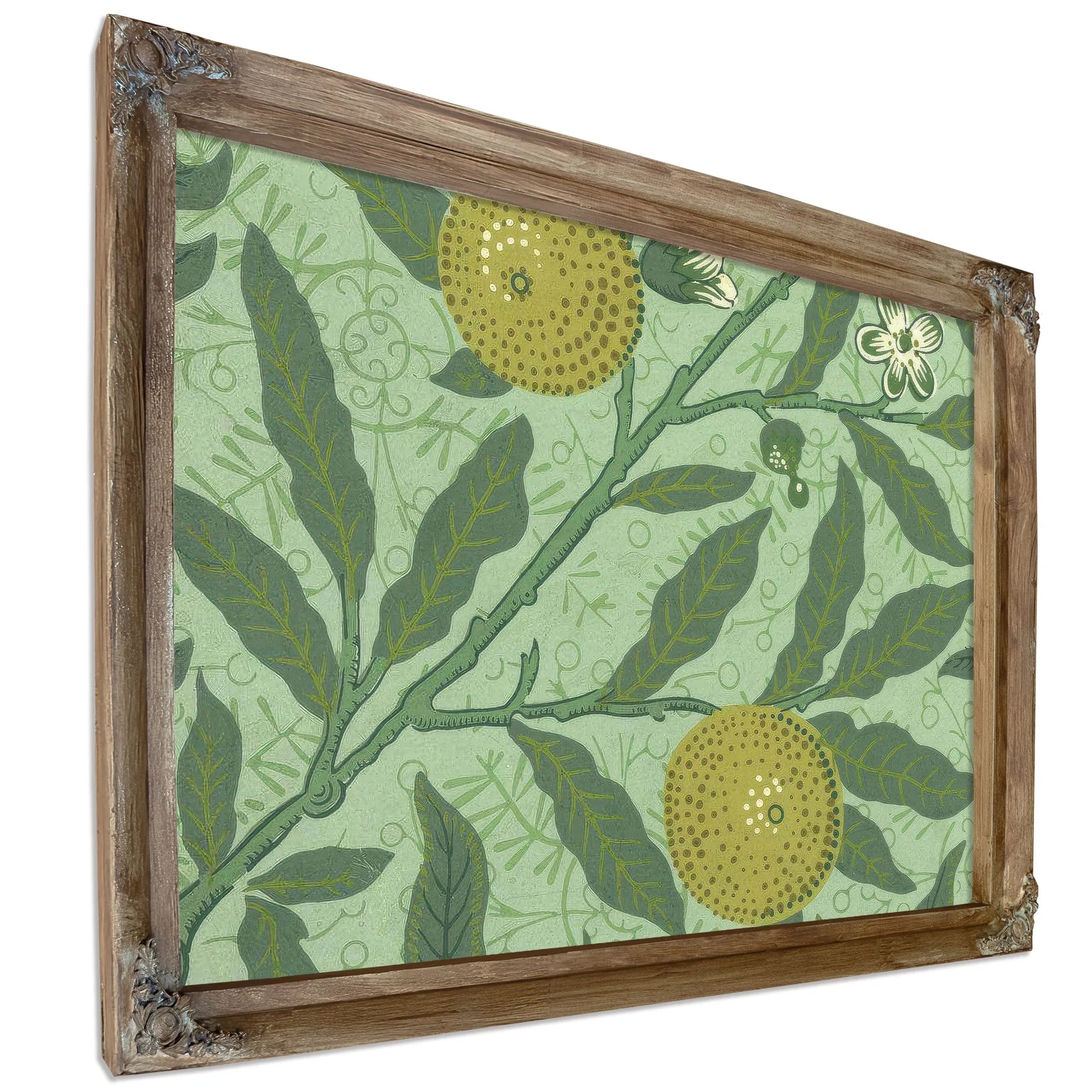 Wallpaper Sample With Lemons And Branches By William Morris Fine Art Print