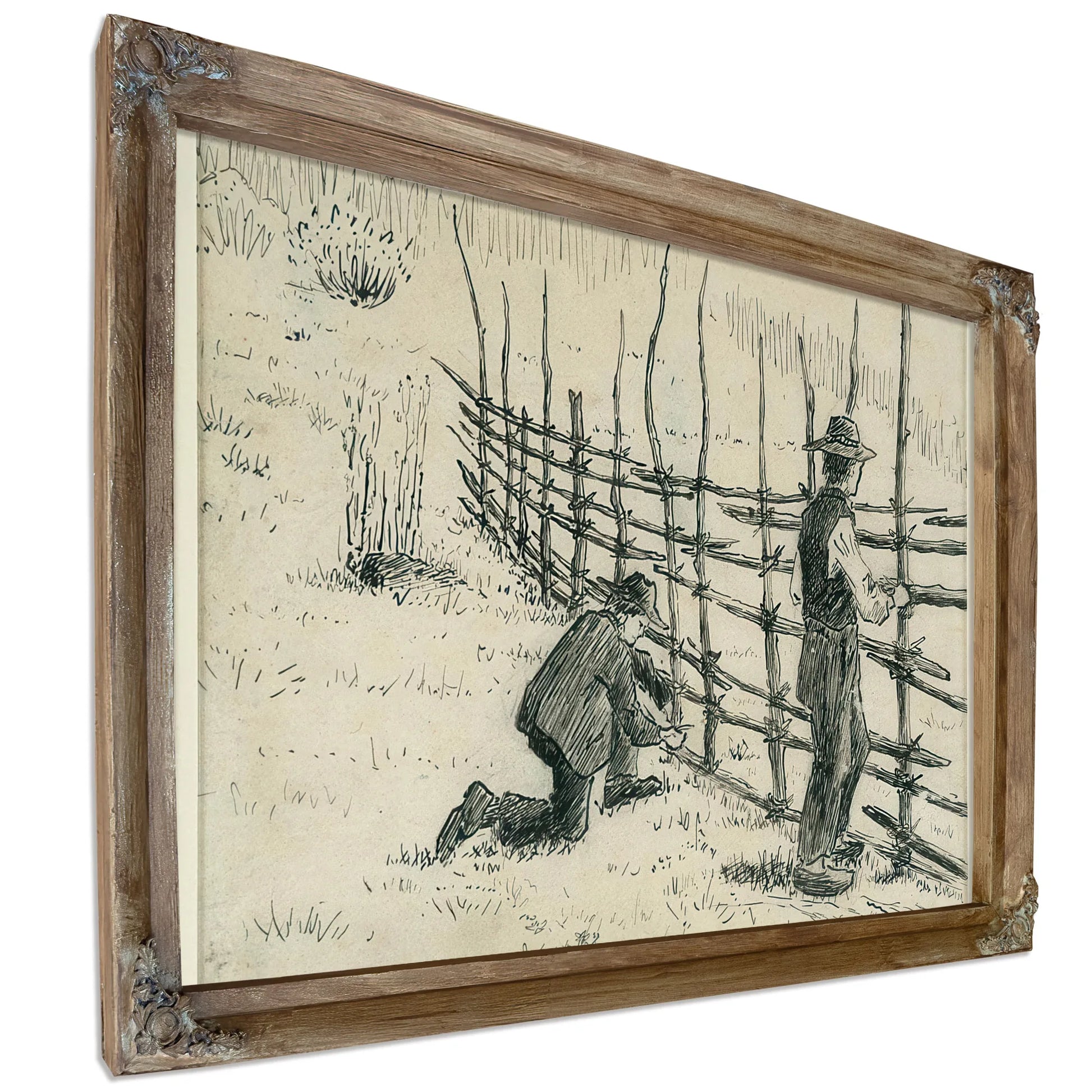 Men Binding Hay Racks By Nicolai Astrup Fine Art Print