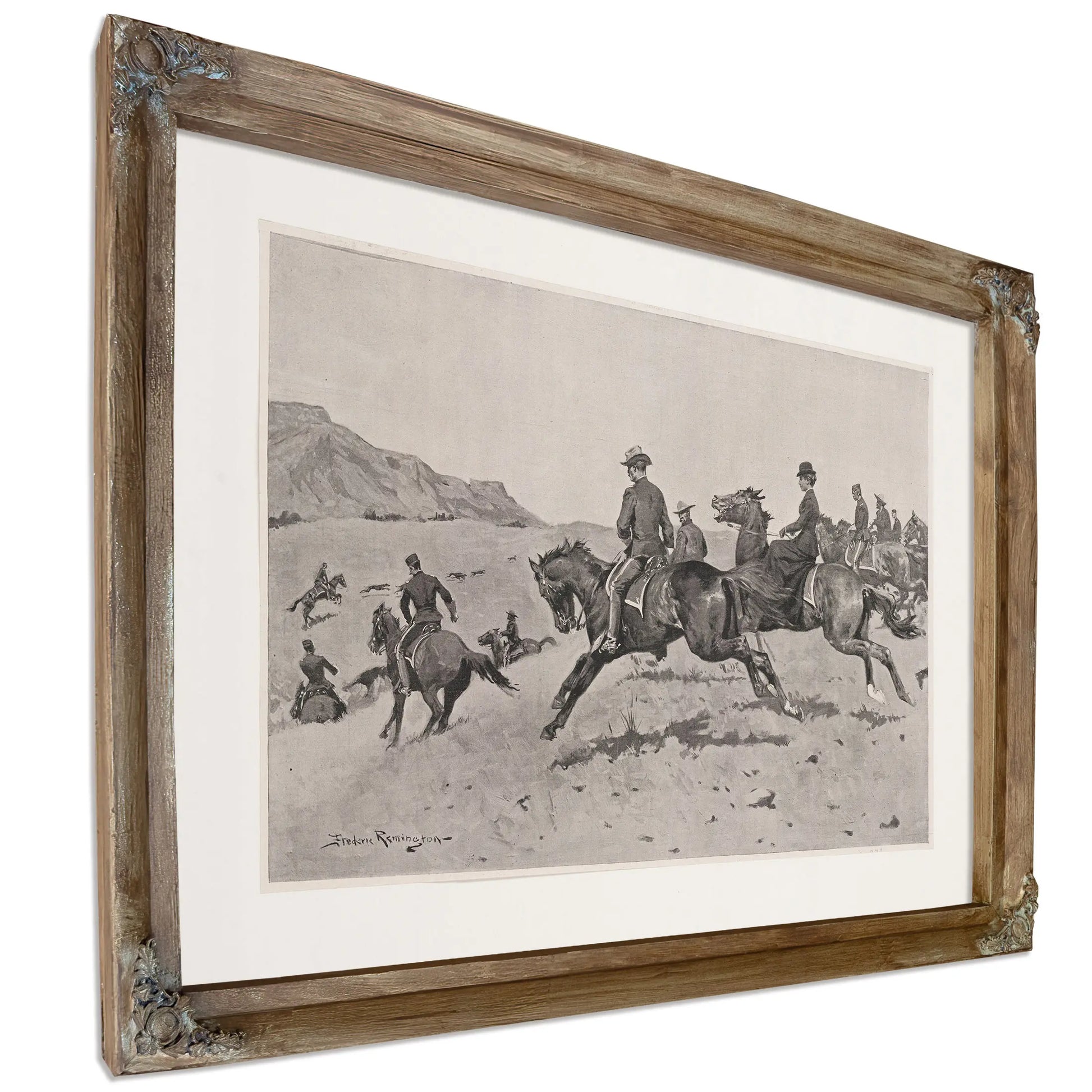 Winter Pastimes At An Armys Post In The Southwest A Run With The Hounds by Frederic Remington