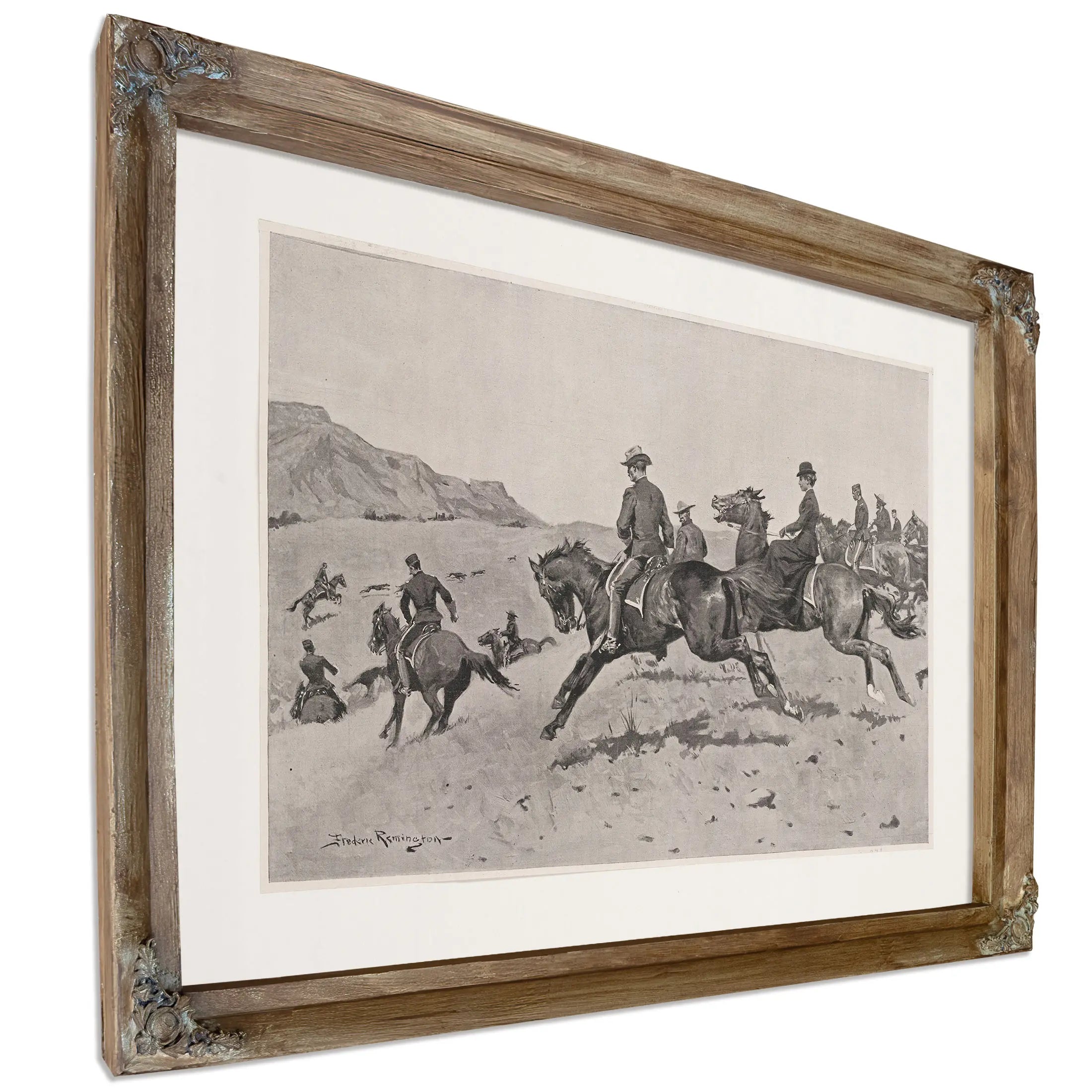 Winter Pastimes At An Armys Post In The Southwest A Run With The Hounds by Frederic Remington