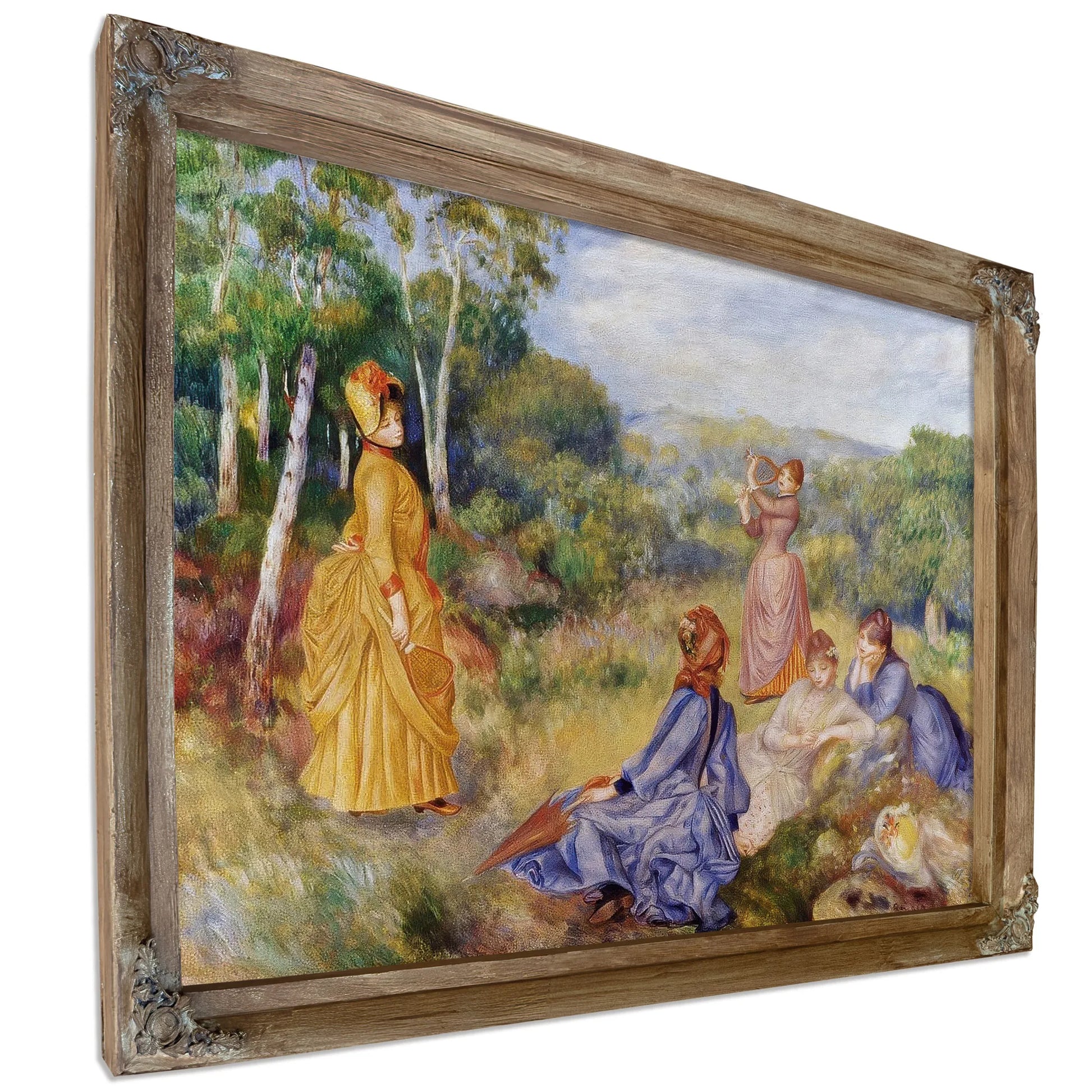 Girls Playing Battledore And Shuttlecock By Pierre Auguste Renoir Fine Art Print