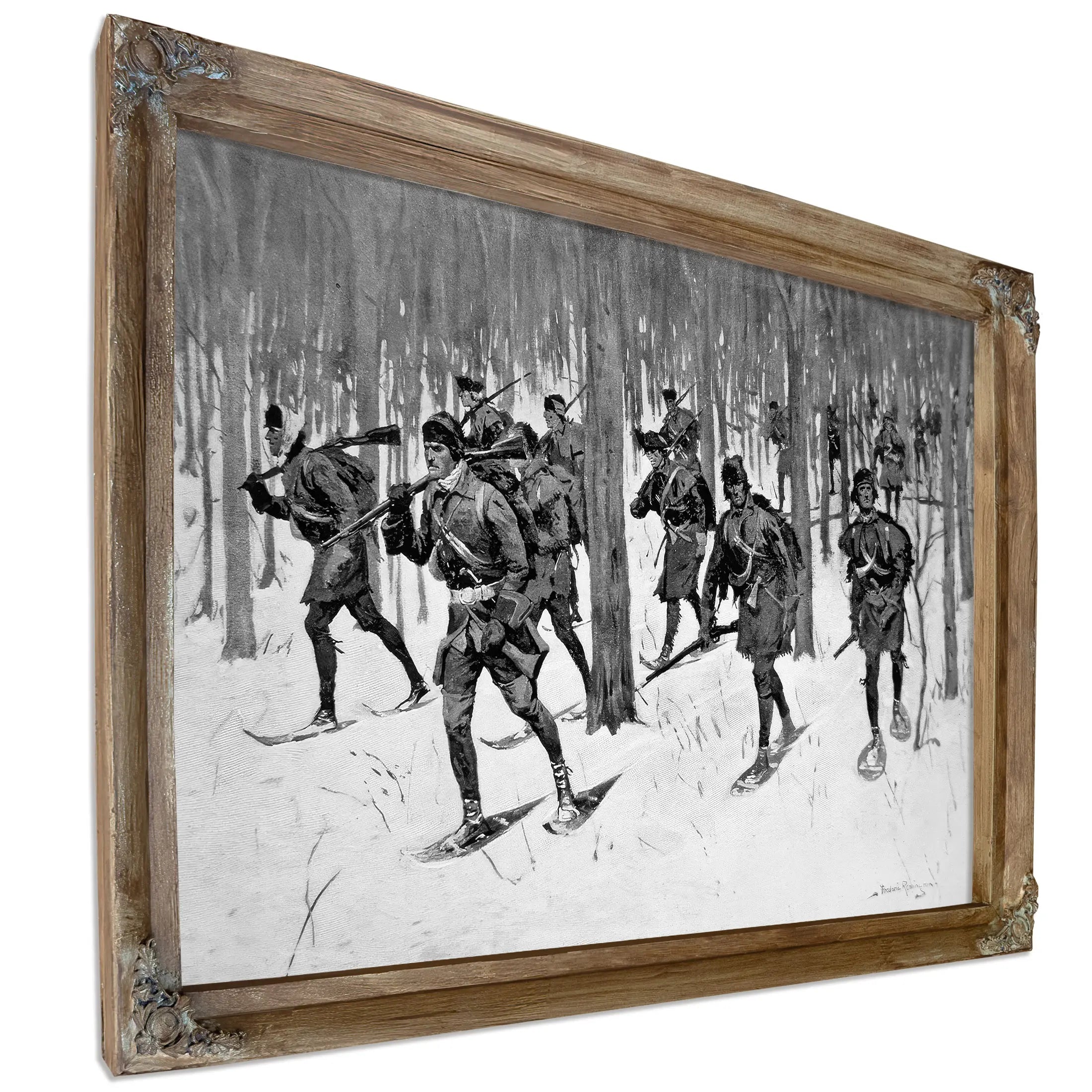 The March Of Rogers Rangers Litho by Frederic Remington