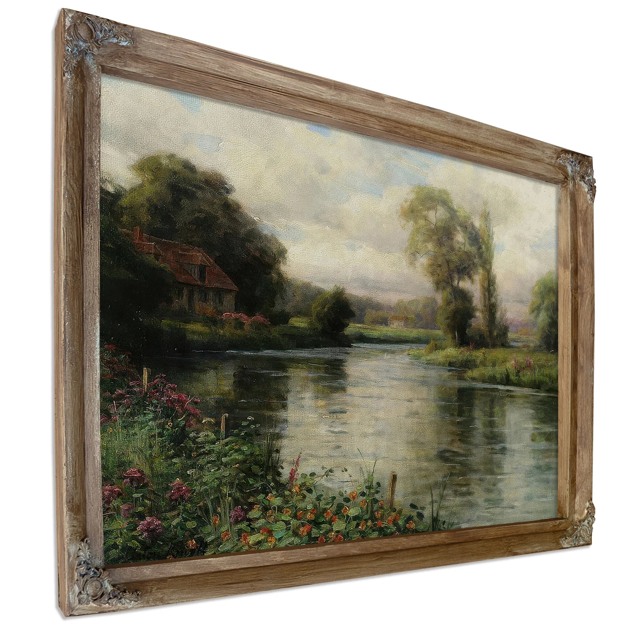 River Landscape By Louis Aston Knight Fine Art Print