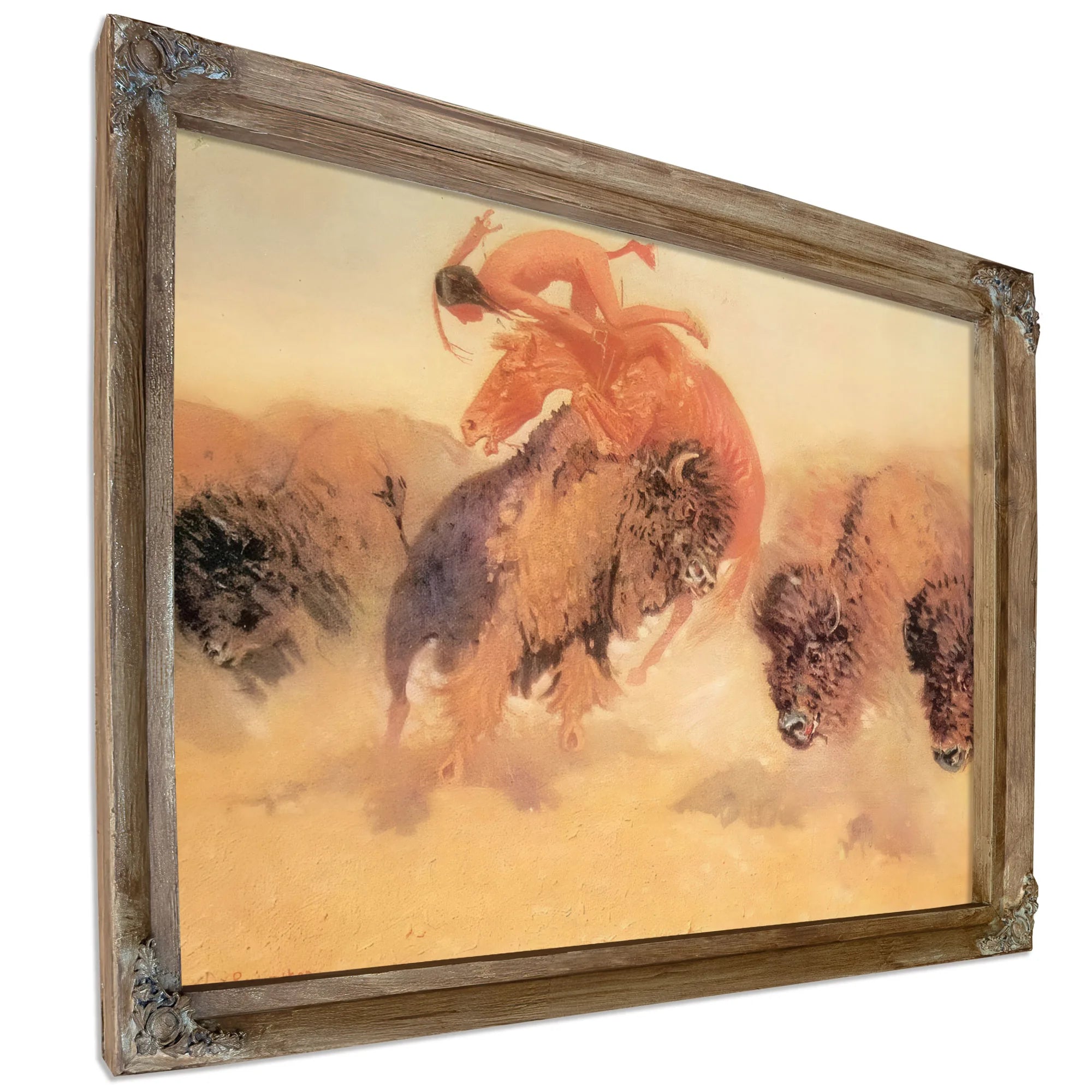 The Buffalo Hunter Aka The Buffalo Runner By Frederic Remington Fine Art Print