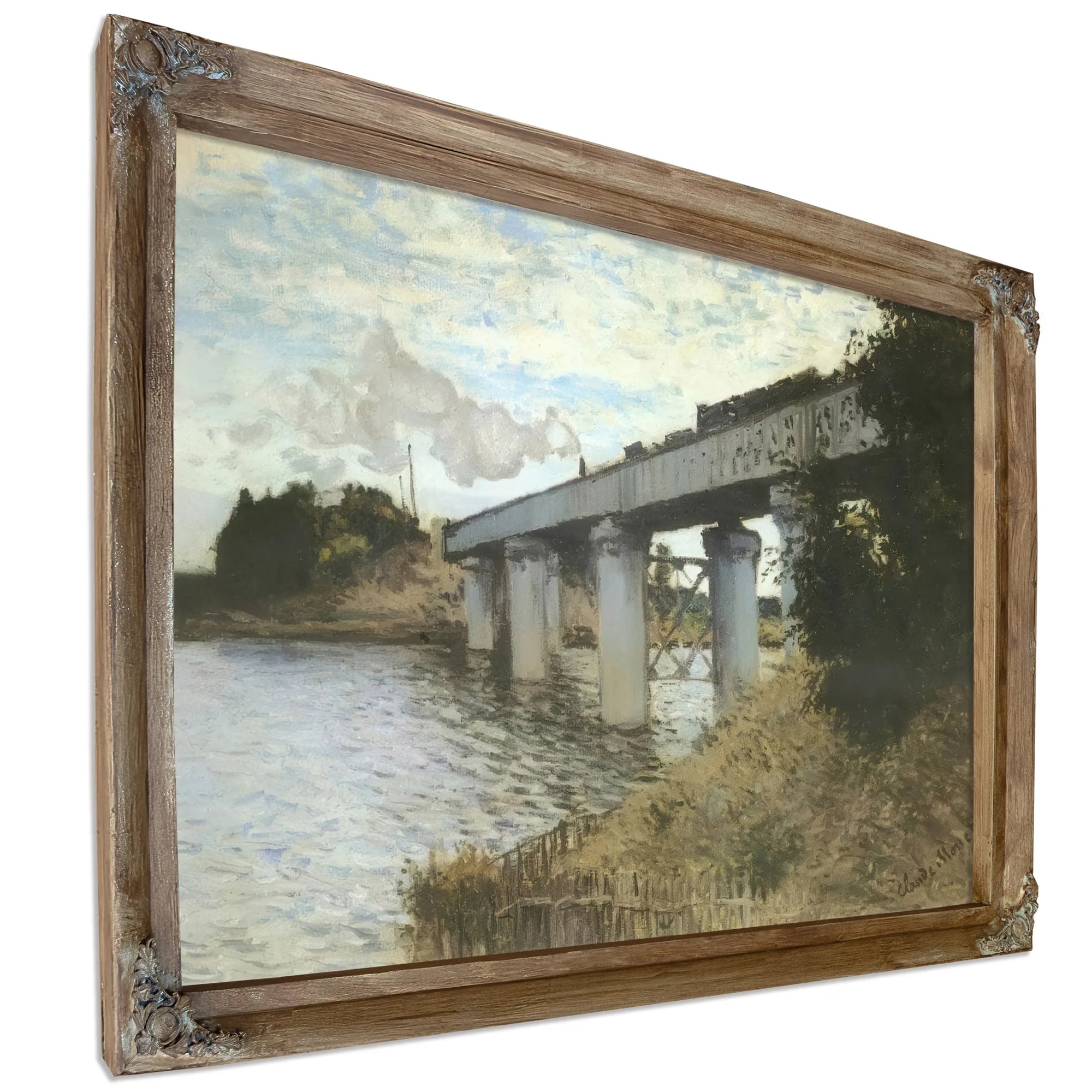 The Railway Bridge At Argenteuil By Claude Monet Fine Art Print