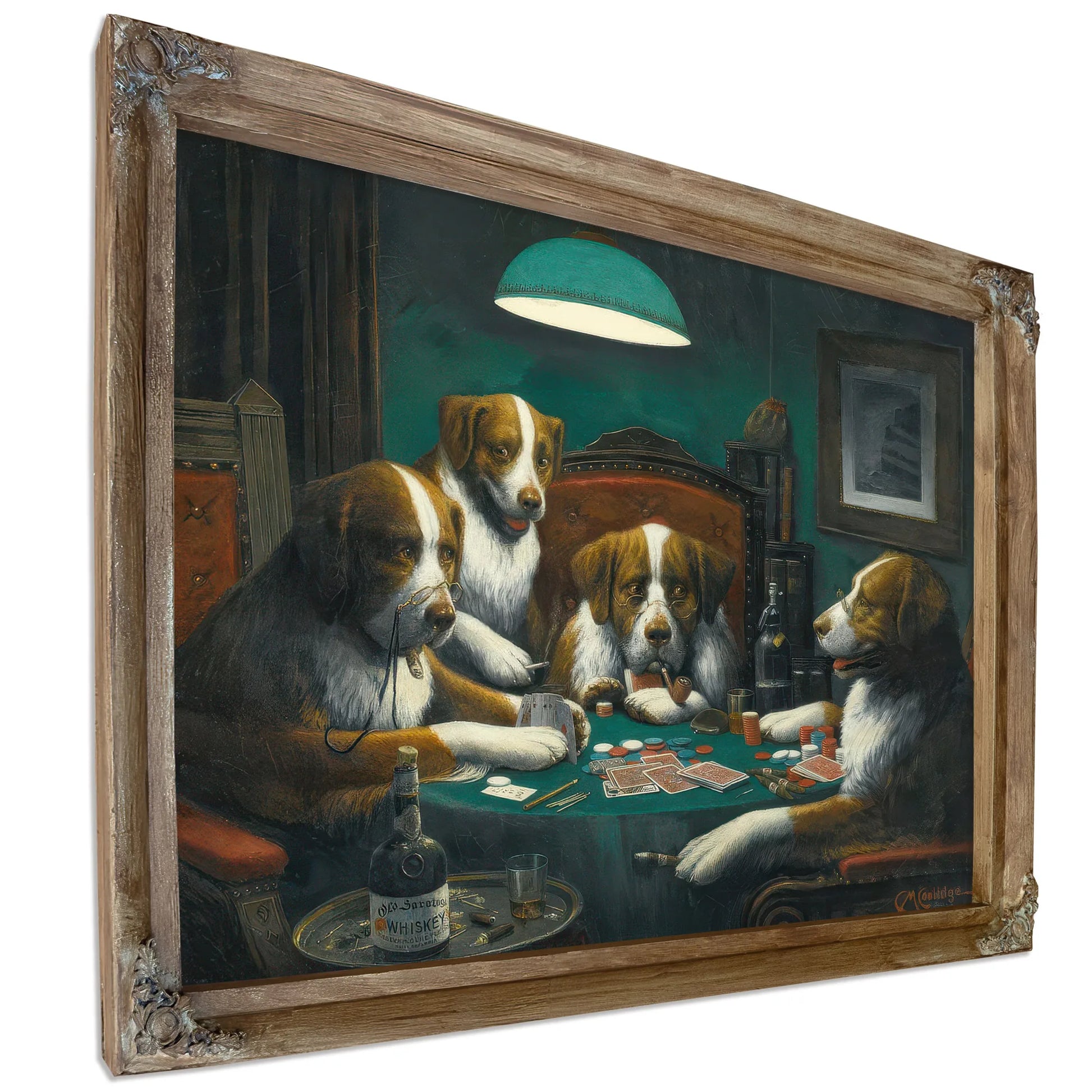 Poker Game By Cassius Coolidge Fine Art Print