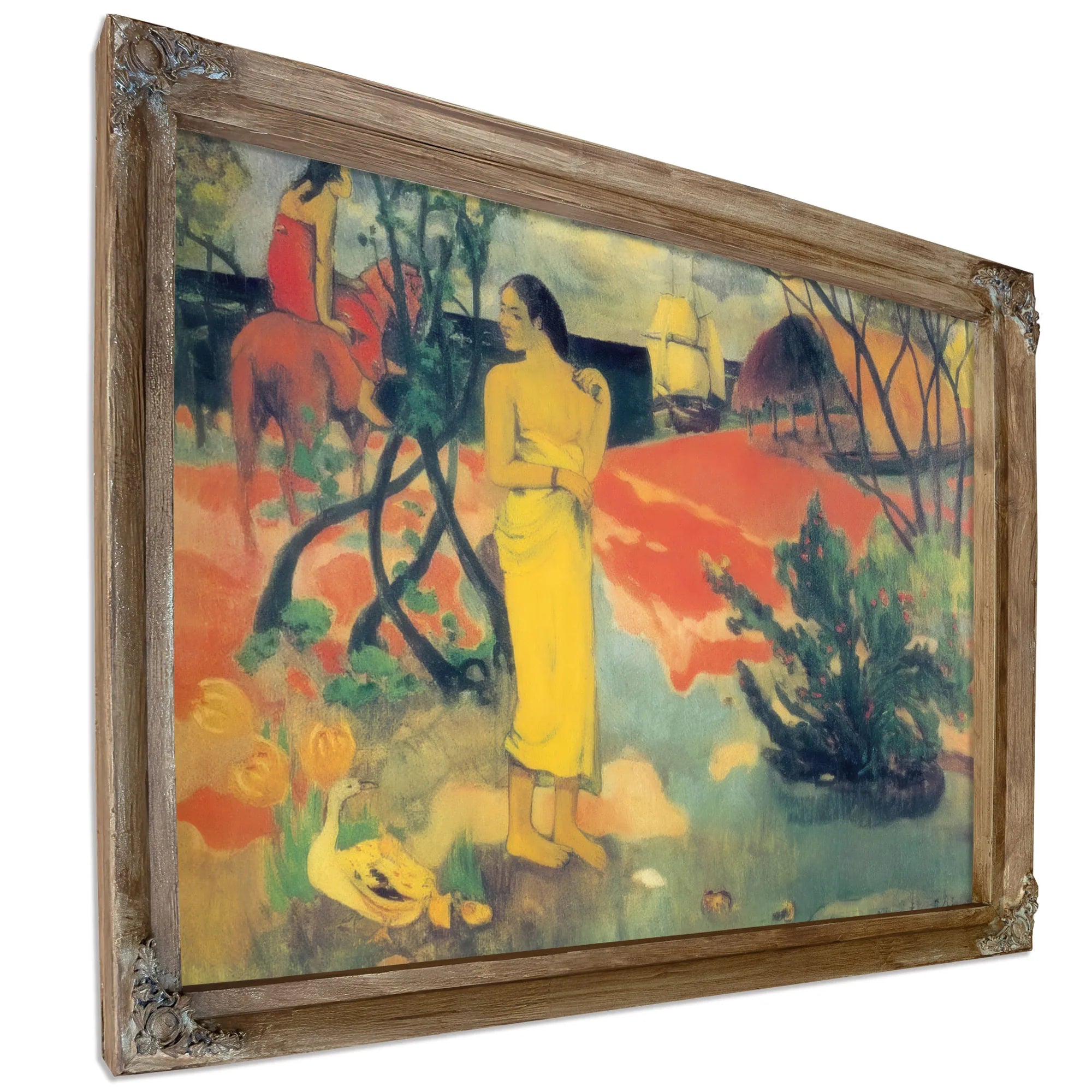 Te Tiai Na Oe Ite Rata ( Are You Waiting For A Letter) By Paul Gauguin Fine Art Print