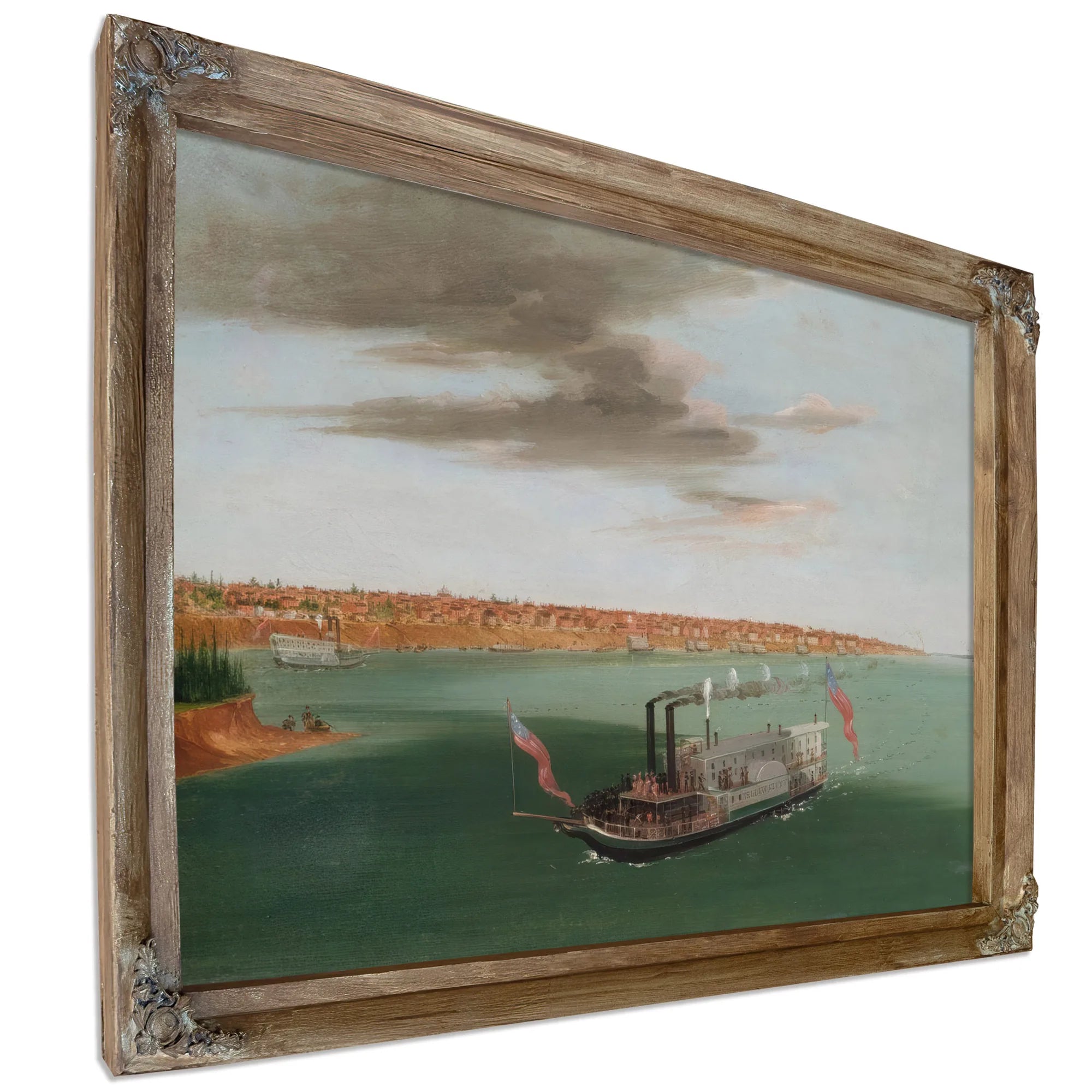 St. Louis From The River Below By George Catlin Fine Art Print