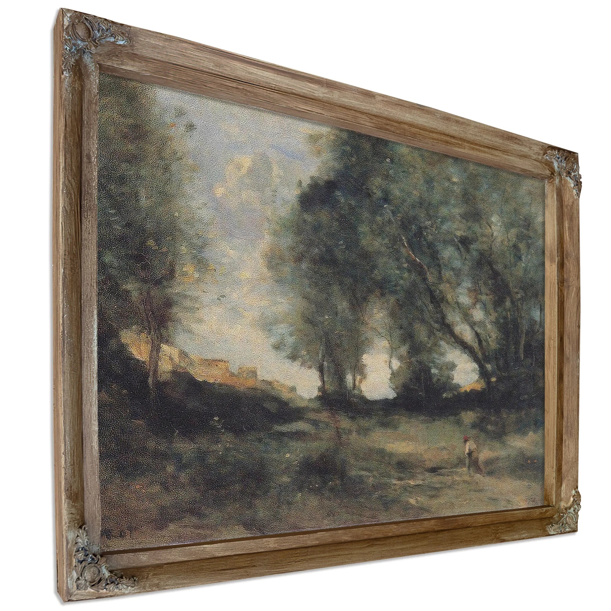 Landscape 1860 Realism Oil On Canvas 3850X5600Mm Kunsthalle Bremen By Jean Baptiste Camille Corot Fine Art Print