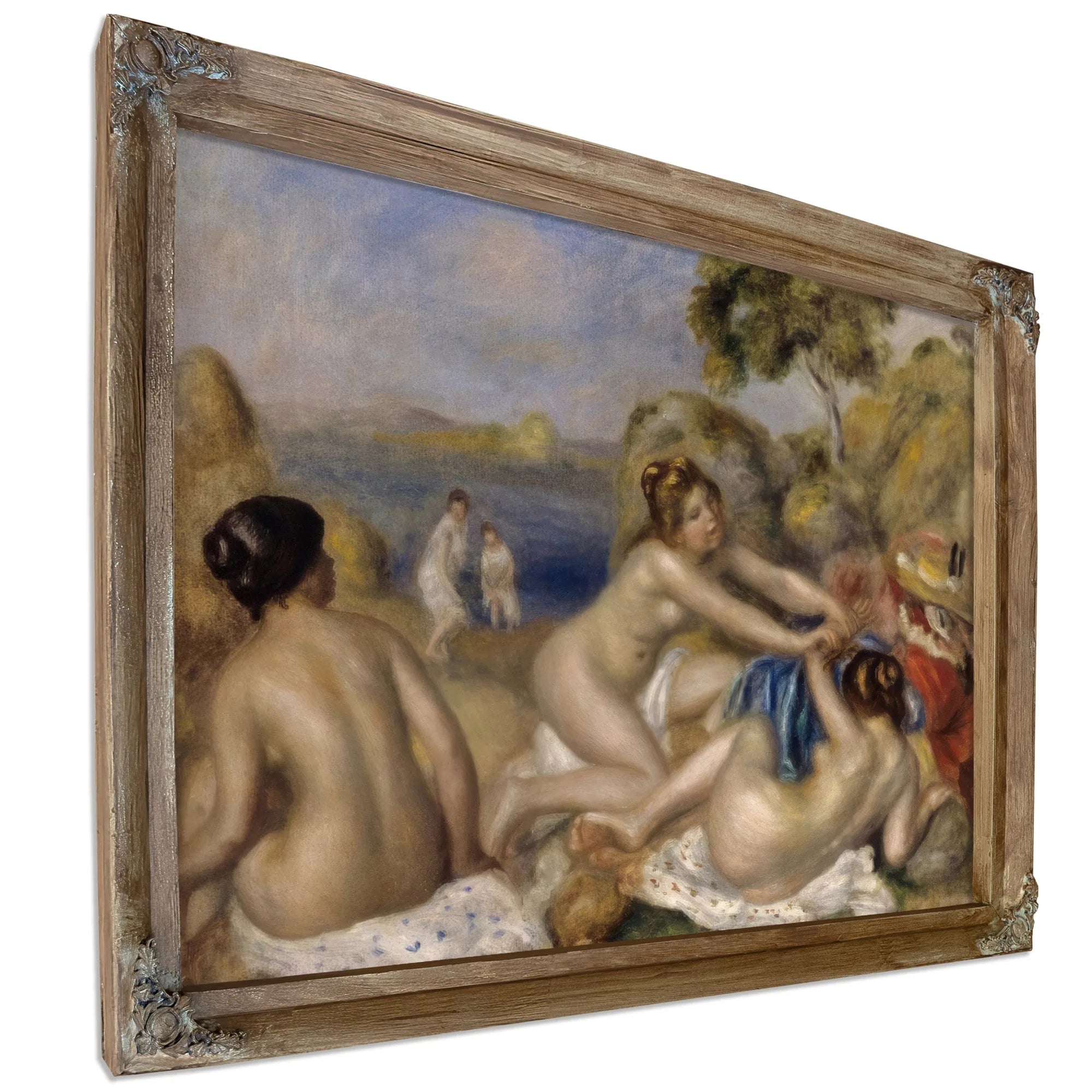 Bathers Playing With A Crab By Pierre August Renoir Fine Art Print