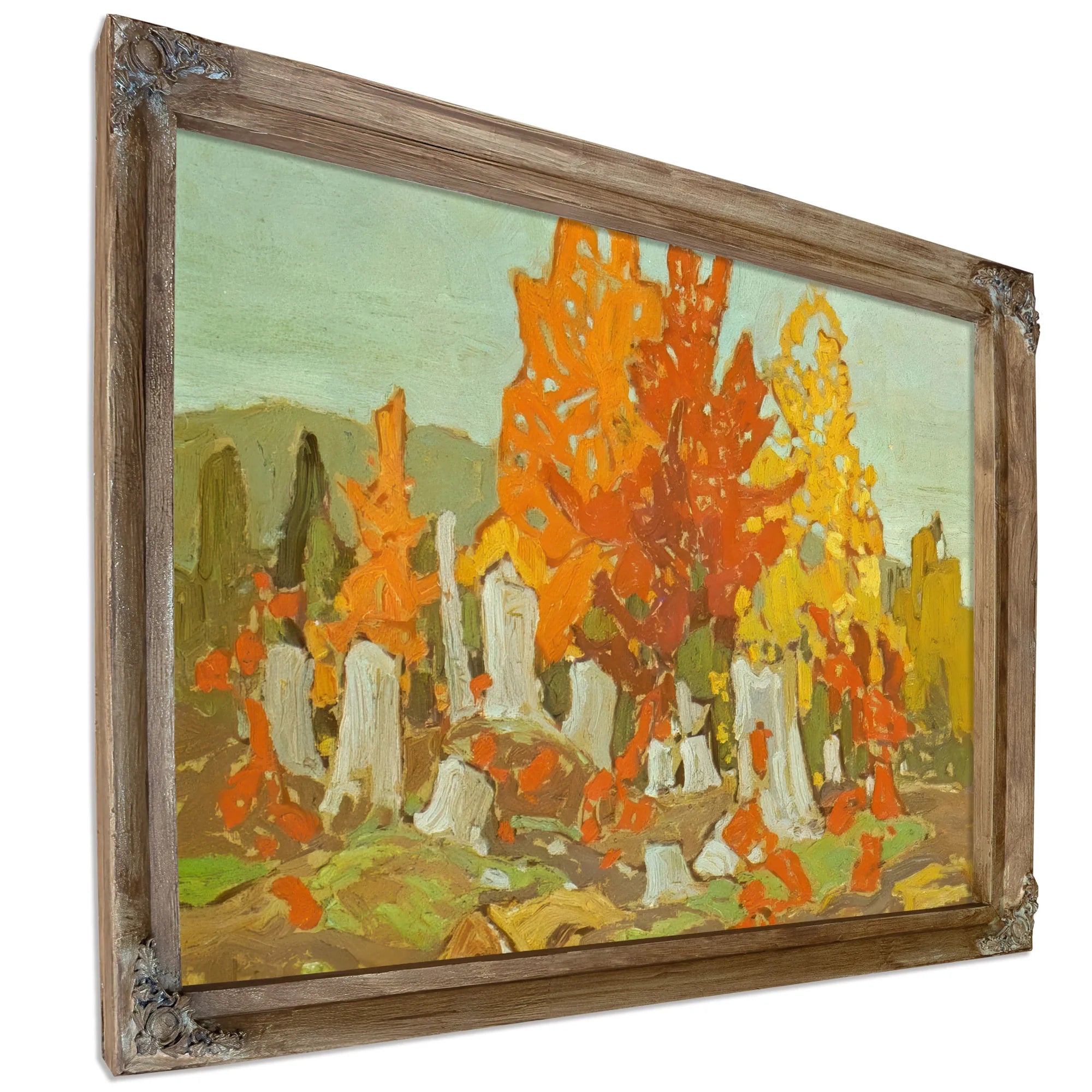 Scarlet Hilltop By Frank Carmichael Fine Art Print