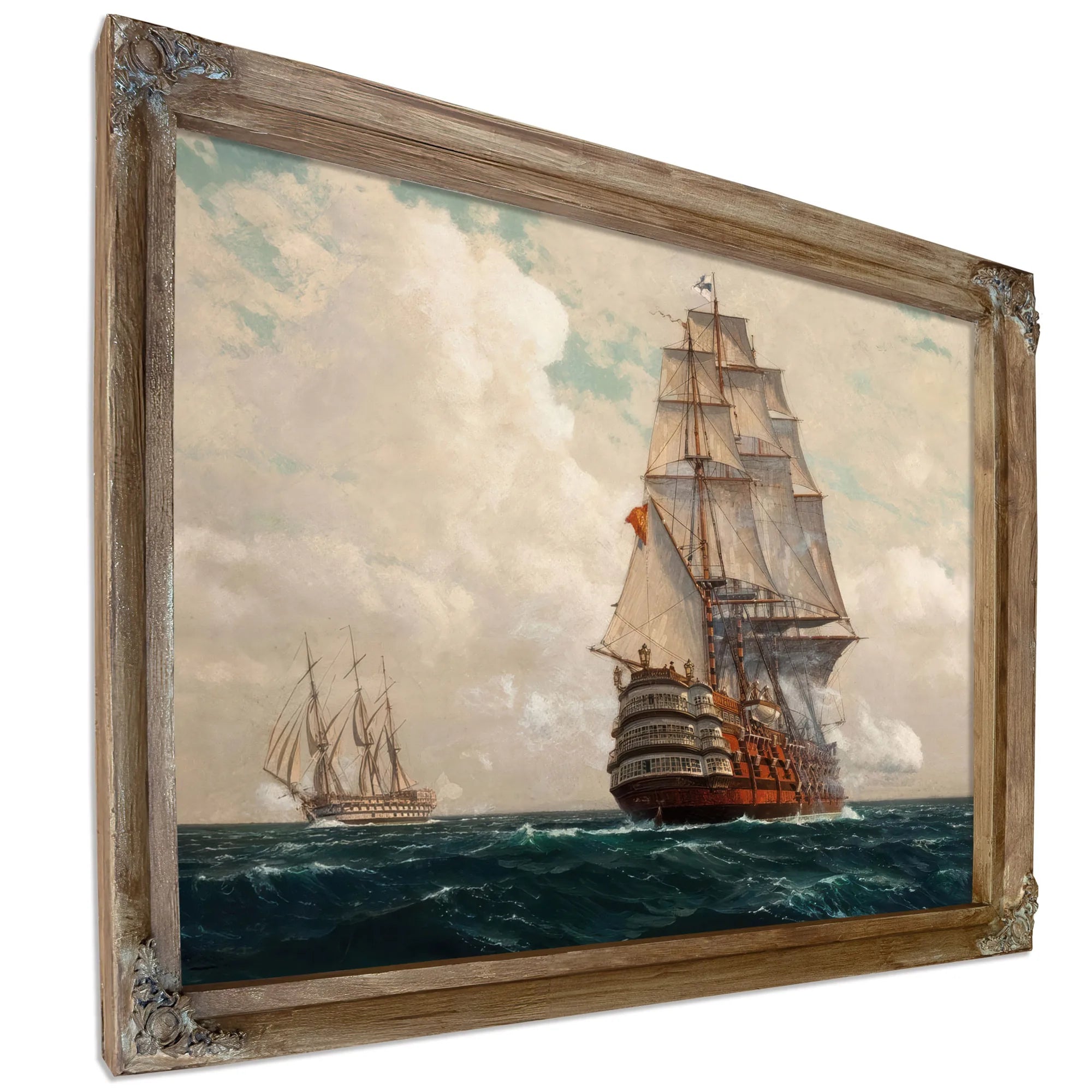 Ship At Sea By Michael Zeno Diemer Fine Art Print
