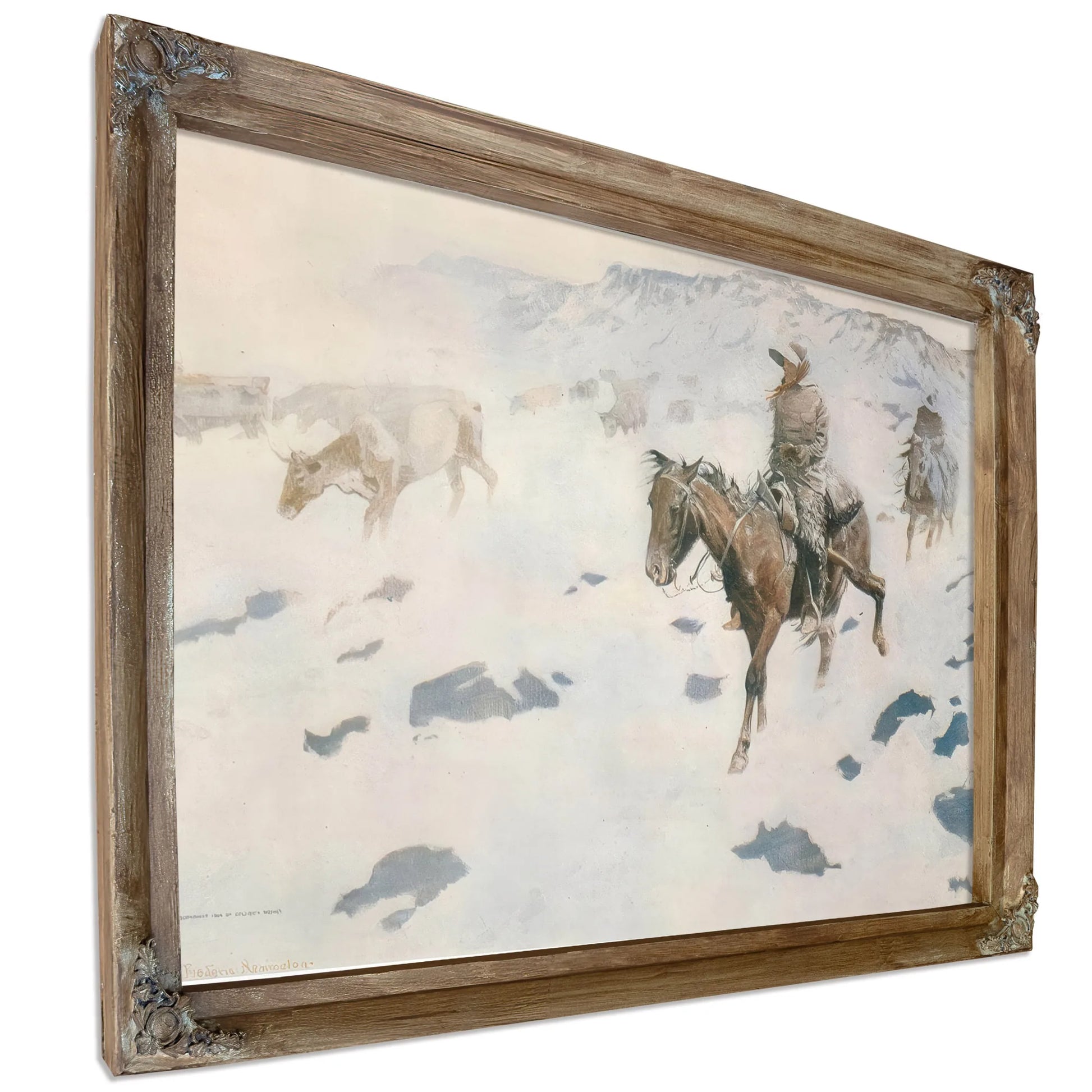 Drifting Before The Storm By Frederic Remington Fine Art Print