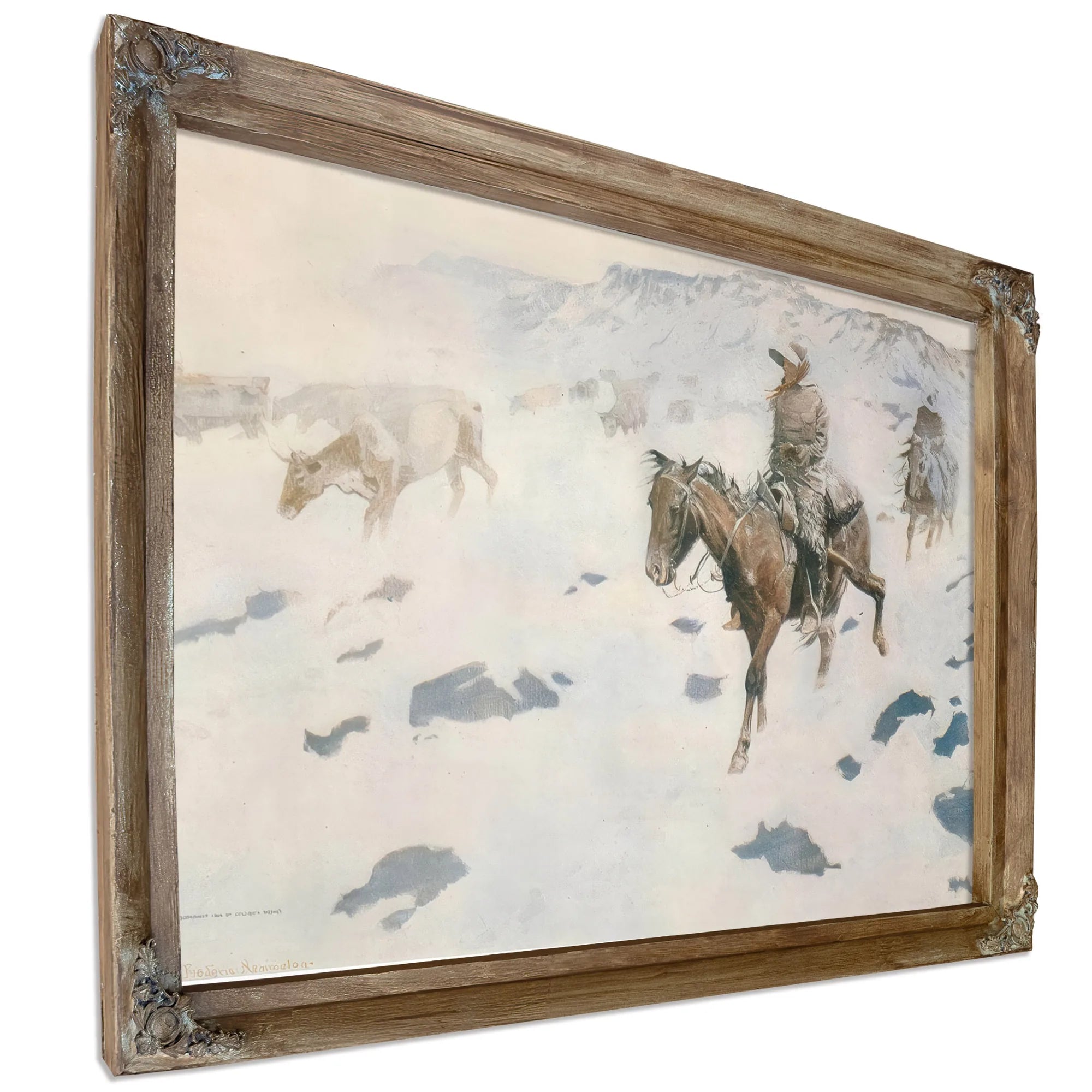 Drifting Before The Storm By Frederic Remington Fine Art Print