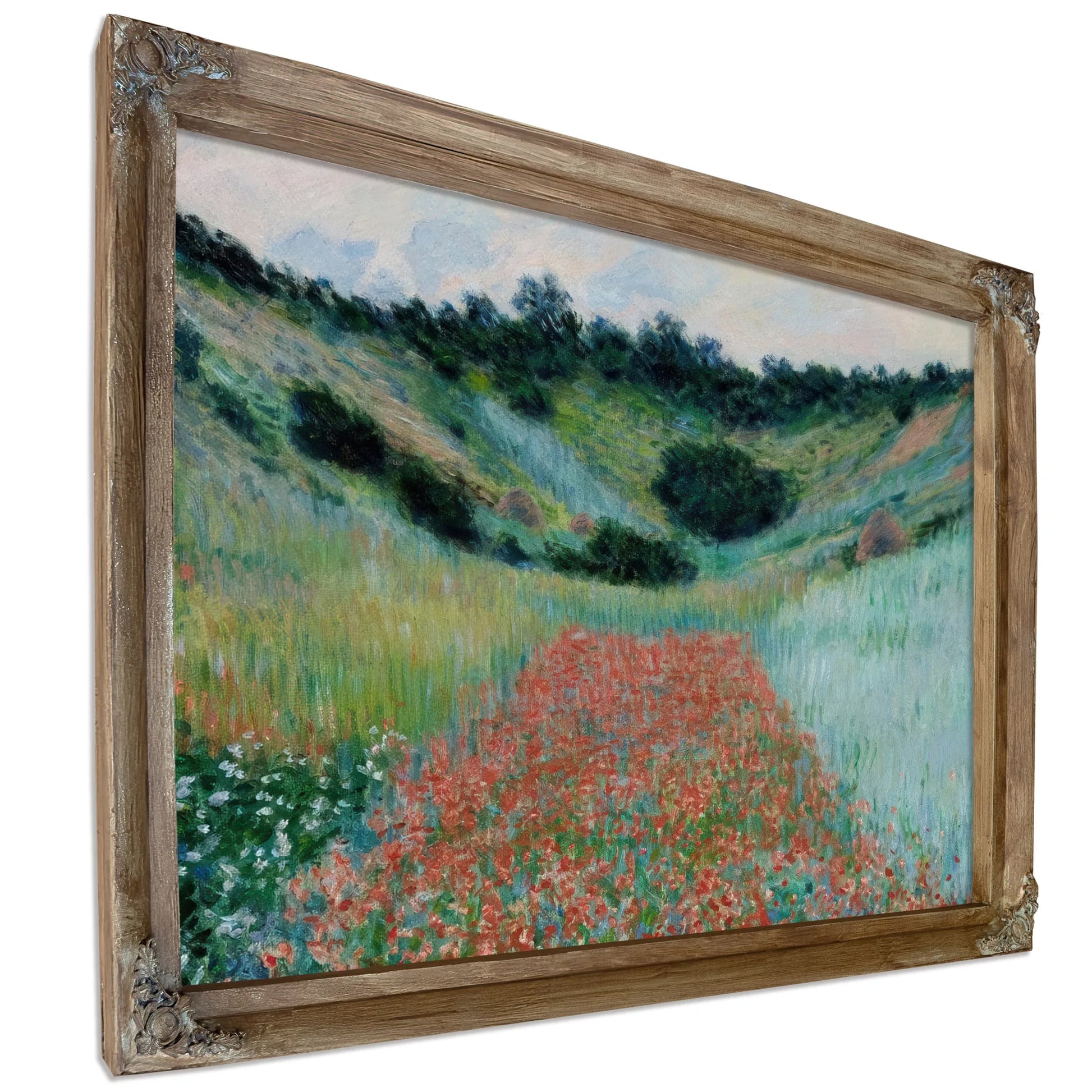 Poppy Field In A Hollow Near Giverny By Claude Monet Fine Art Print
