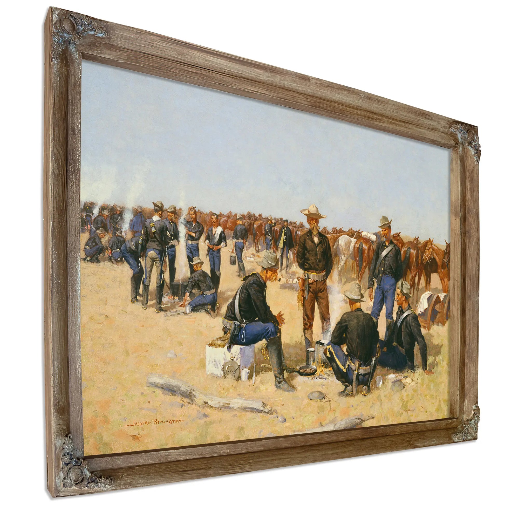 A Cavalryman S Breakfast On The Plains by Frederic Remington
