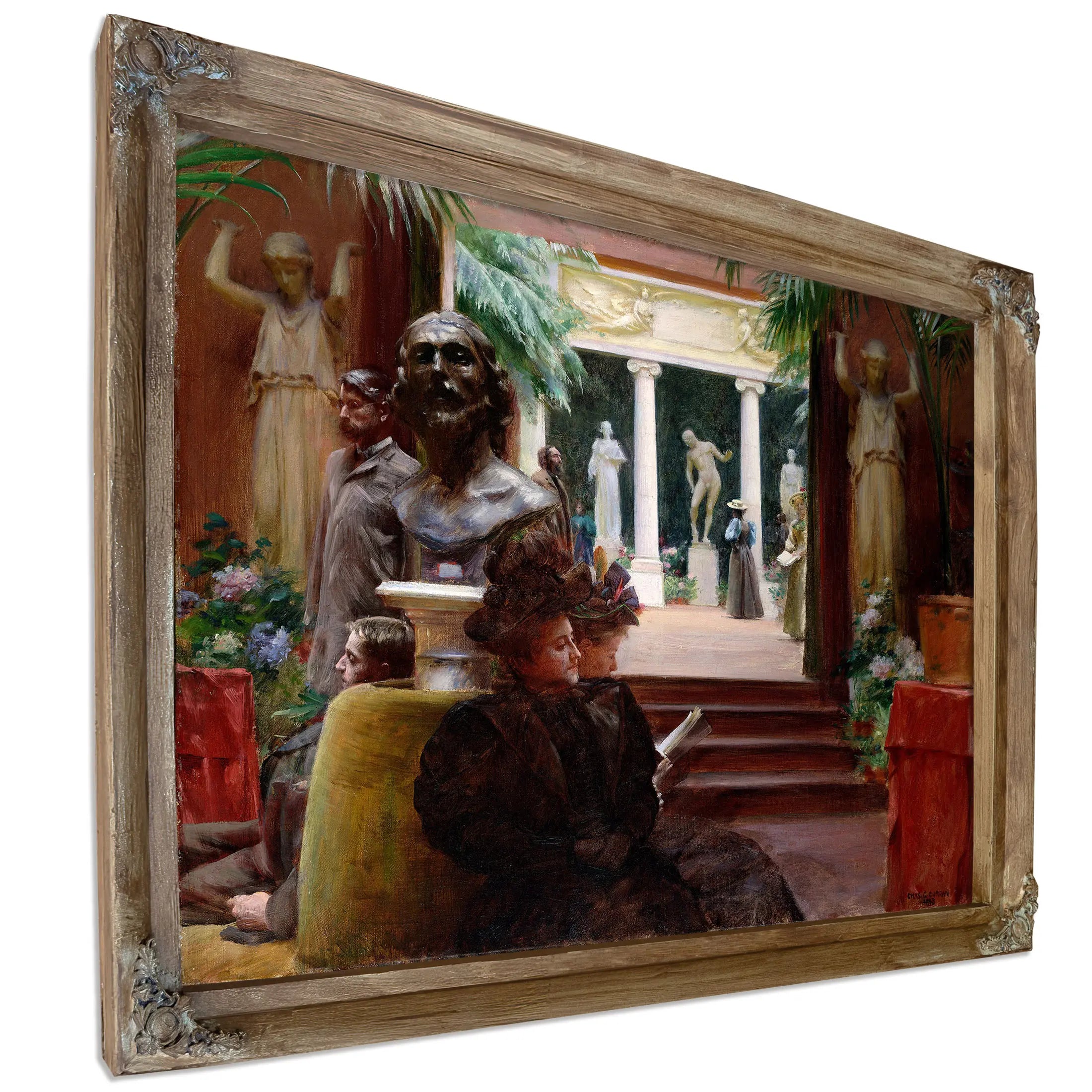 At The Sculpture Exhibition (1895) by Charles Courtney Curran