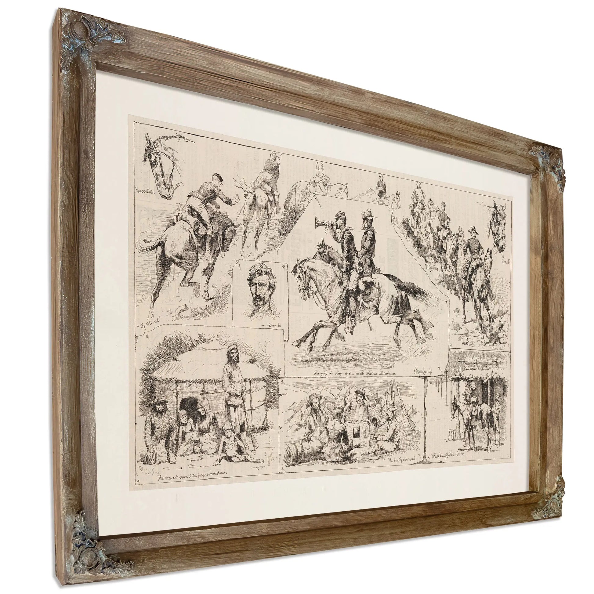 Training United States Troops In Indian Warfare by Frederic Remington