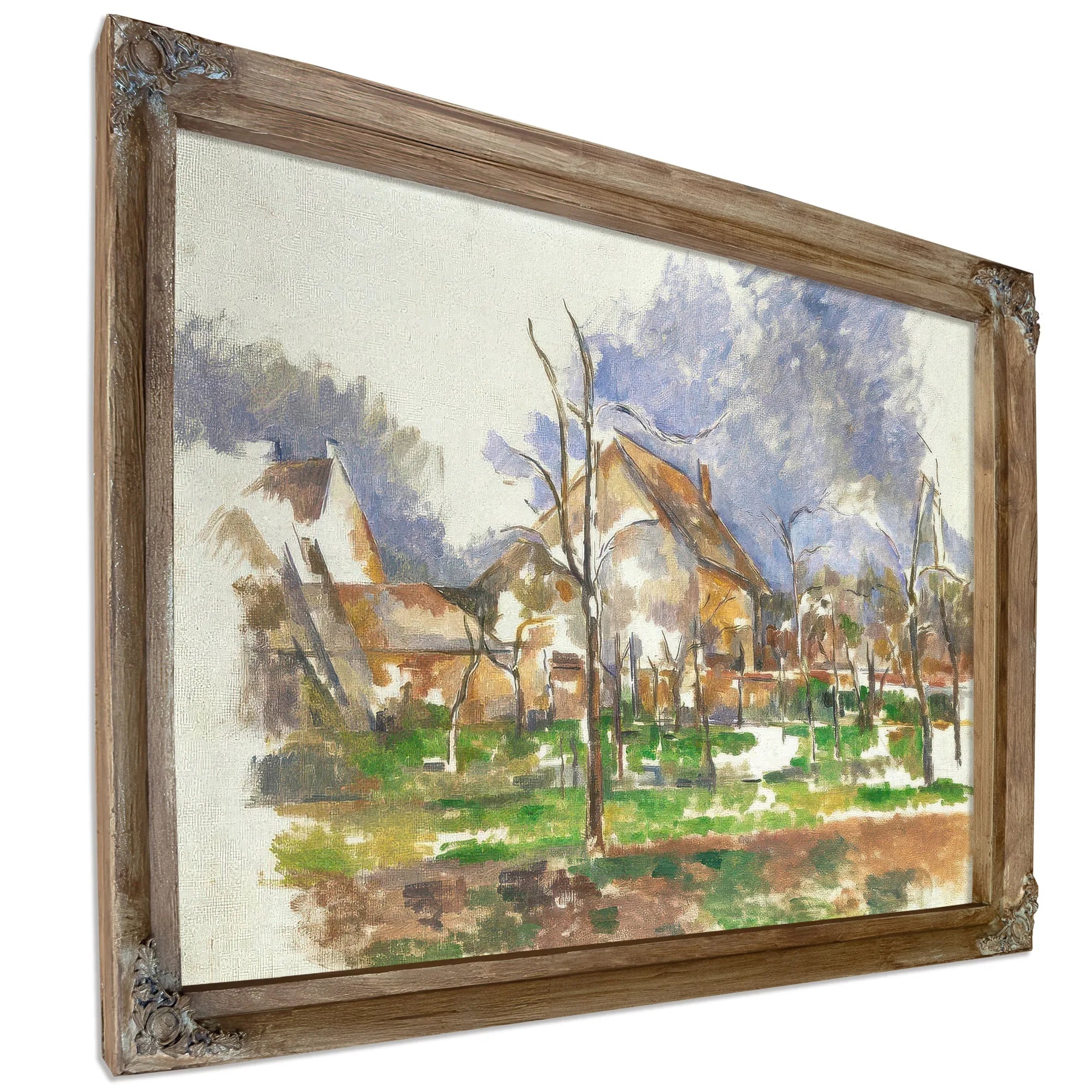 Winter Landscape Giverny By Paul Cezanne Fine Art Print
