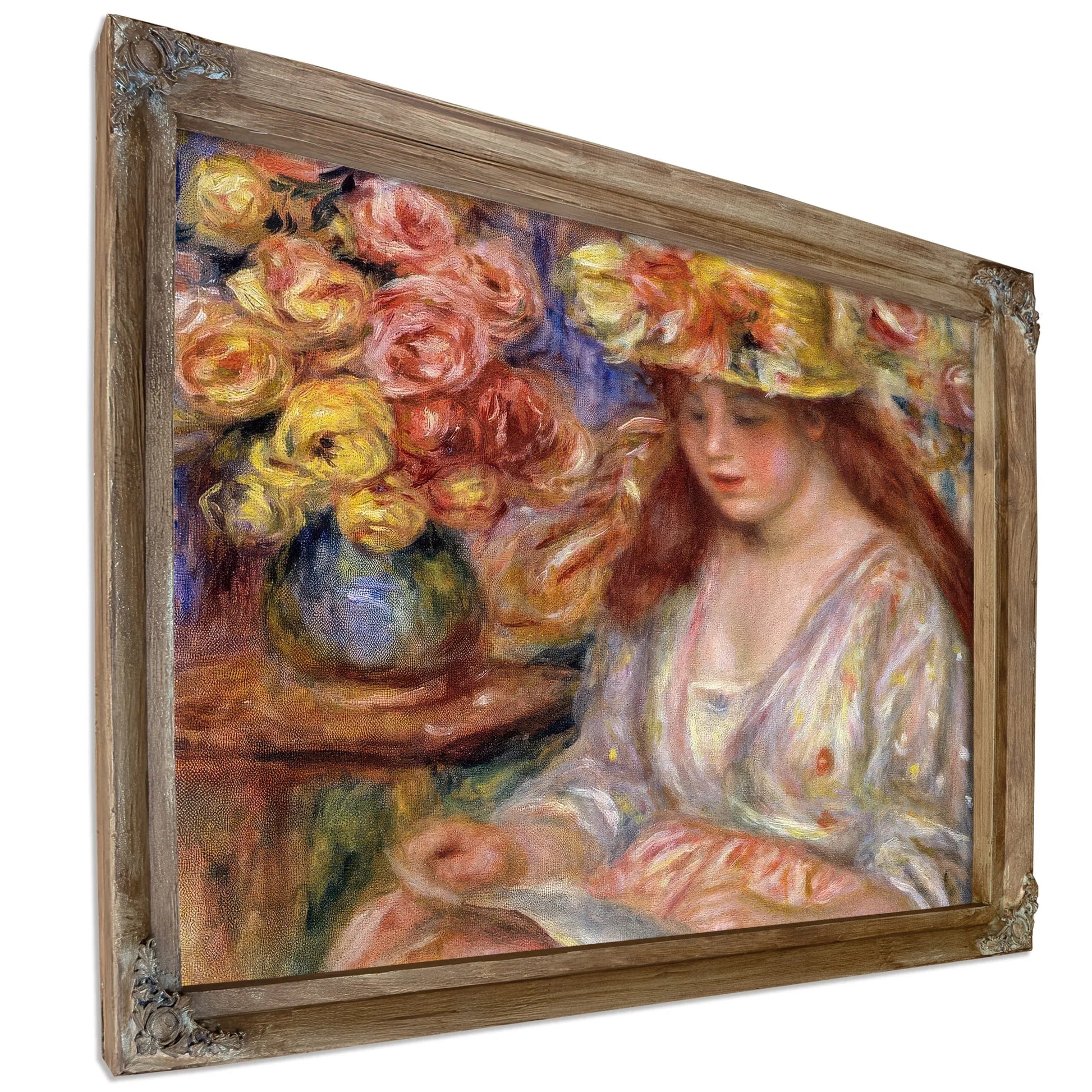 Woman Reading By Pierre August Renoir Fine Art Print
