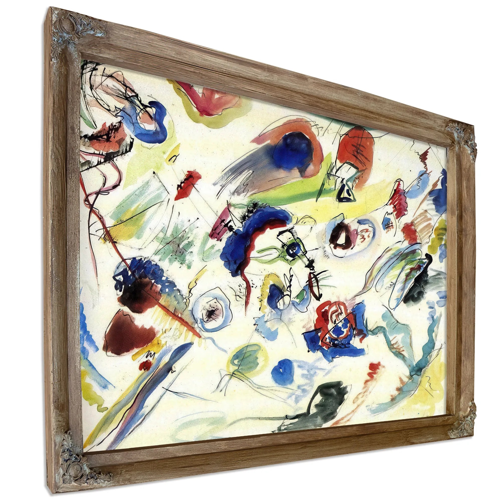 Untitled First Abstract Watercolor 1910 By Wassily Kandinsky Fine Art Print