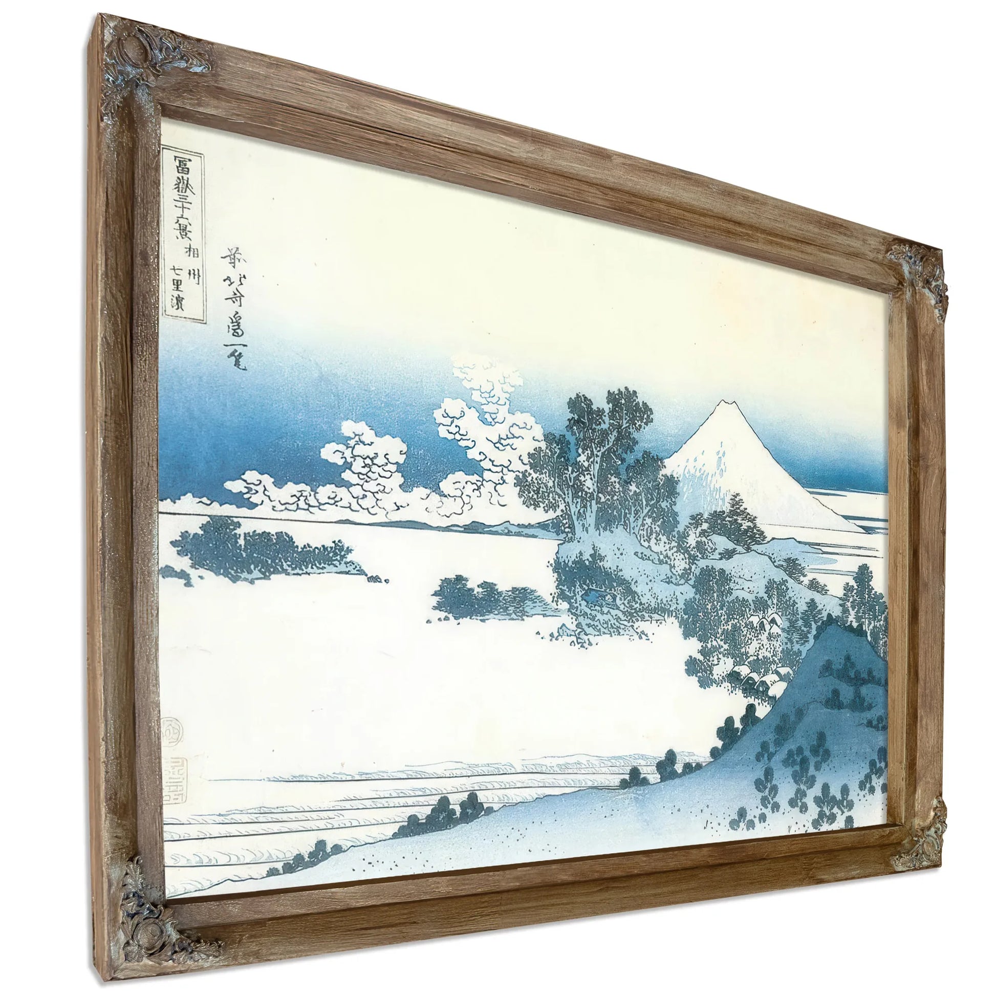 Mount Fuji Seen From Shichirigahama By Hokusai Fine Art Print