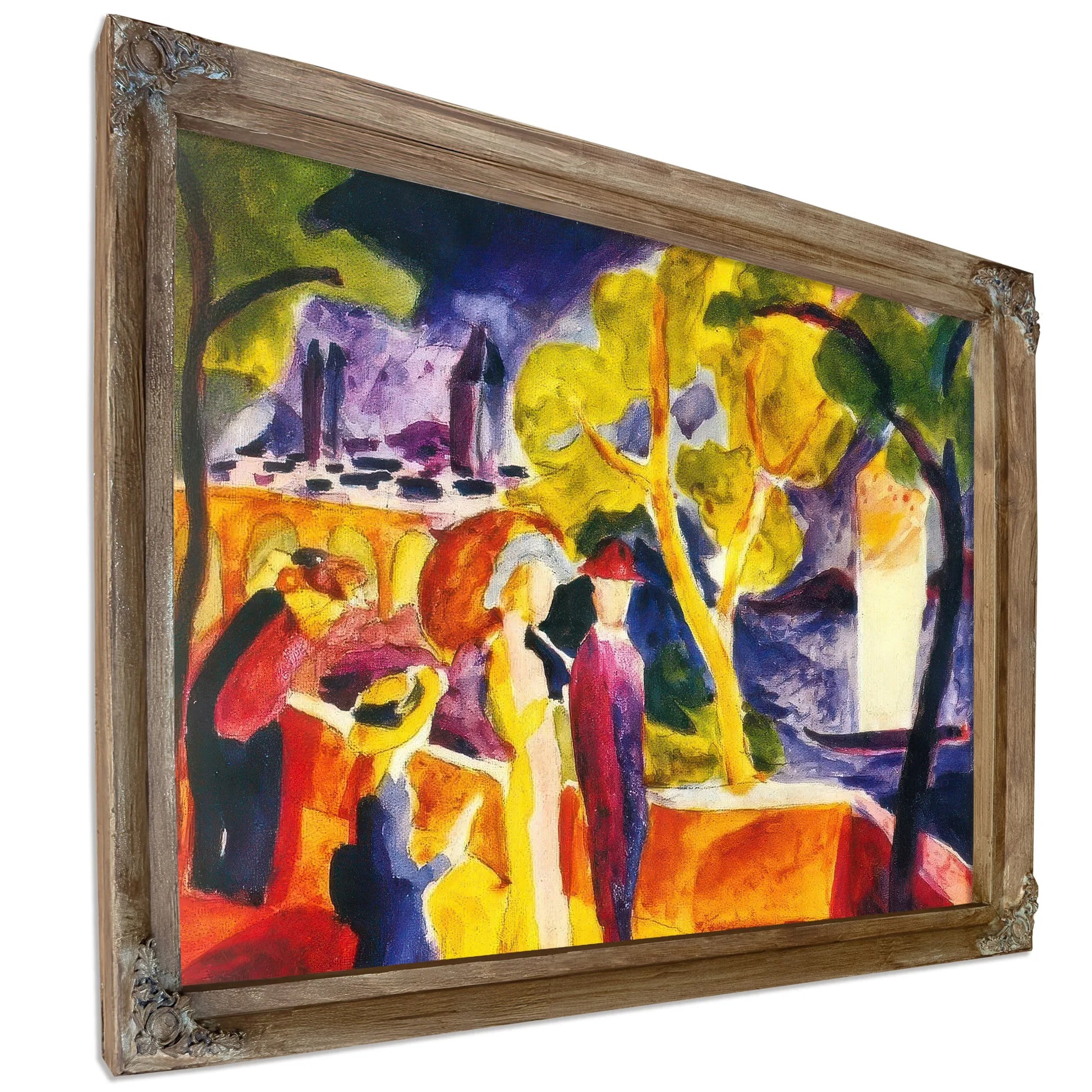 Strollers At The Lake By August Macke Fine Art Print