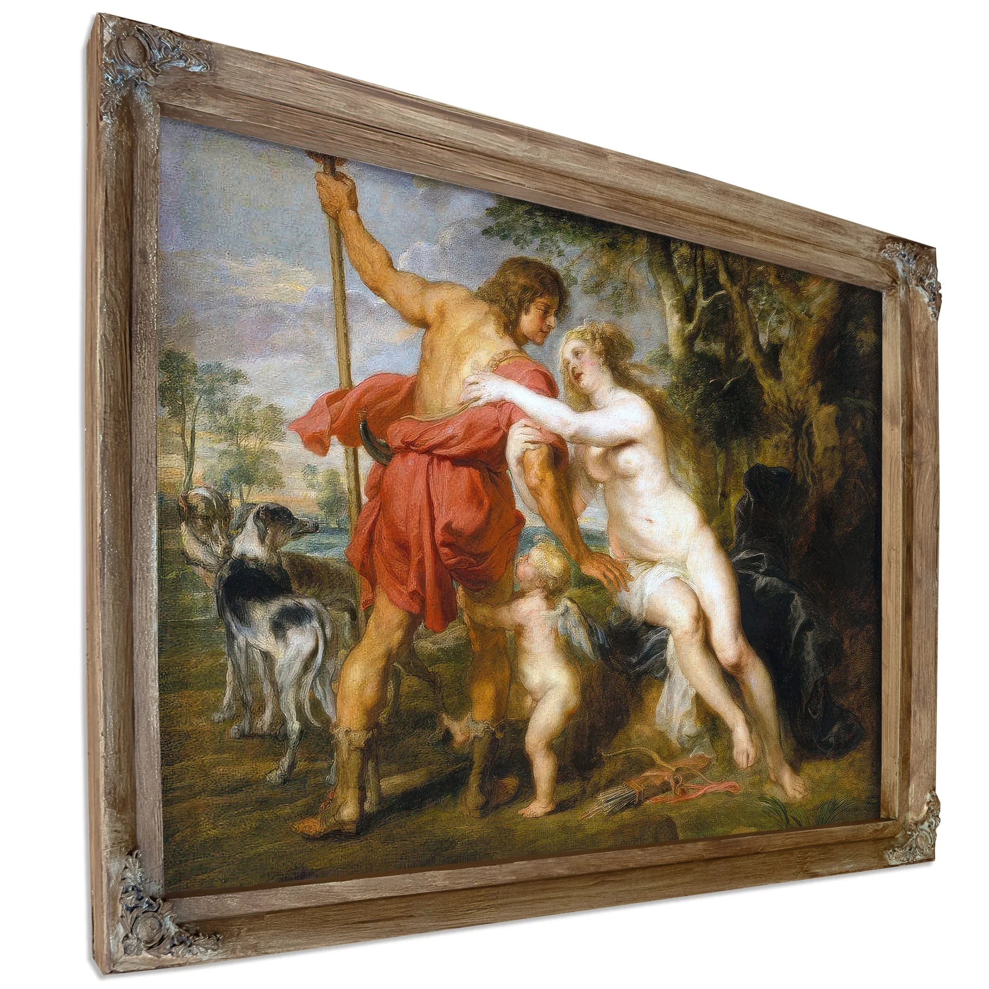 Venus And Adonis By Peter Paul Rubens Fine Art Print