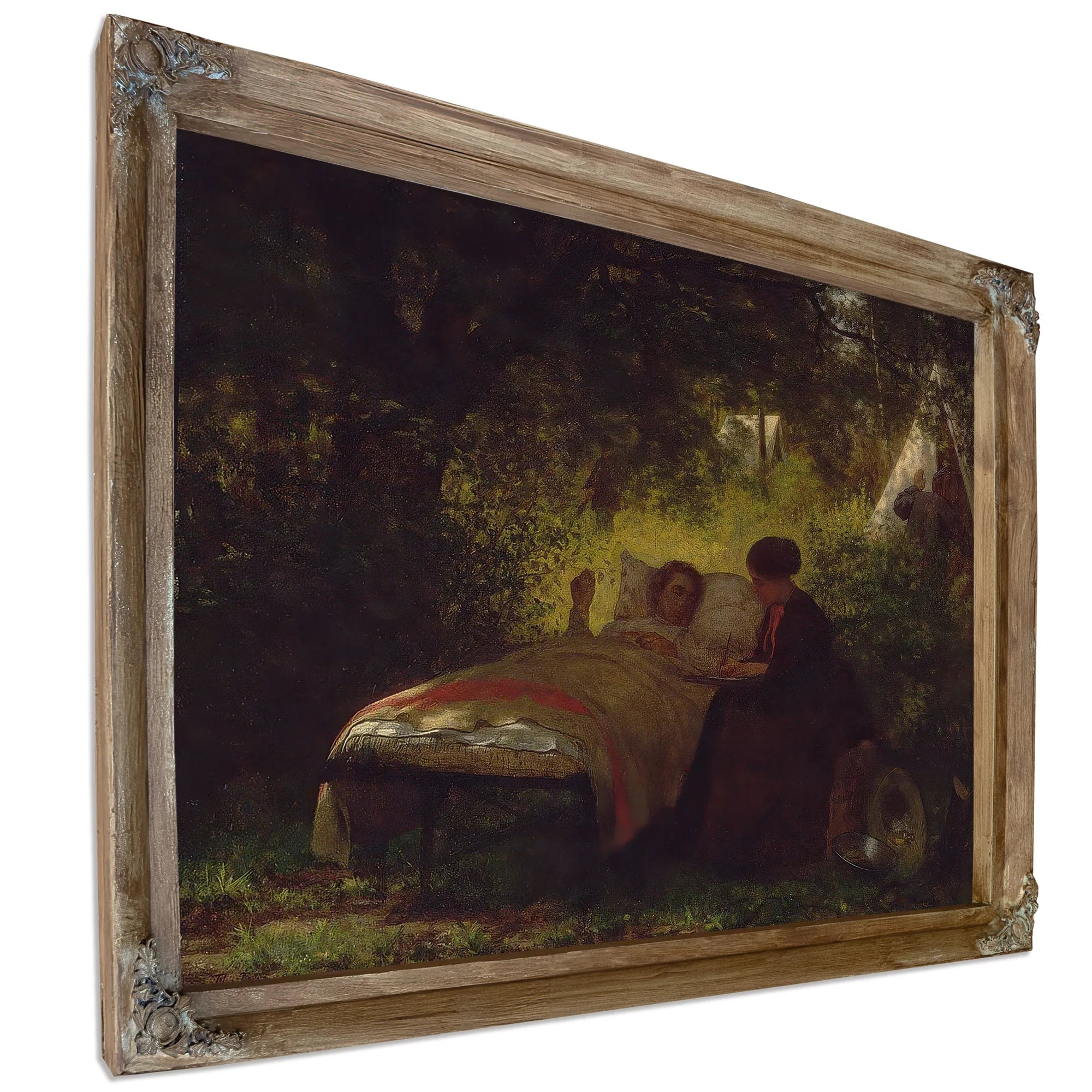 The Field Hospital By Eastman Johnson Fine Art Print
