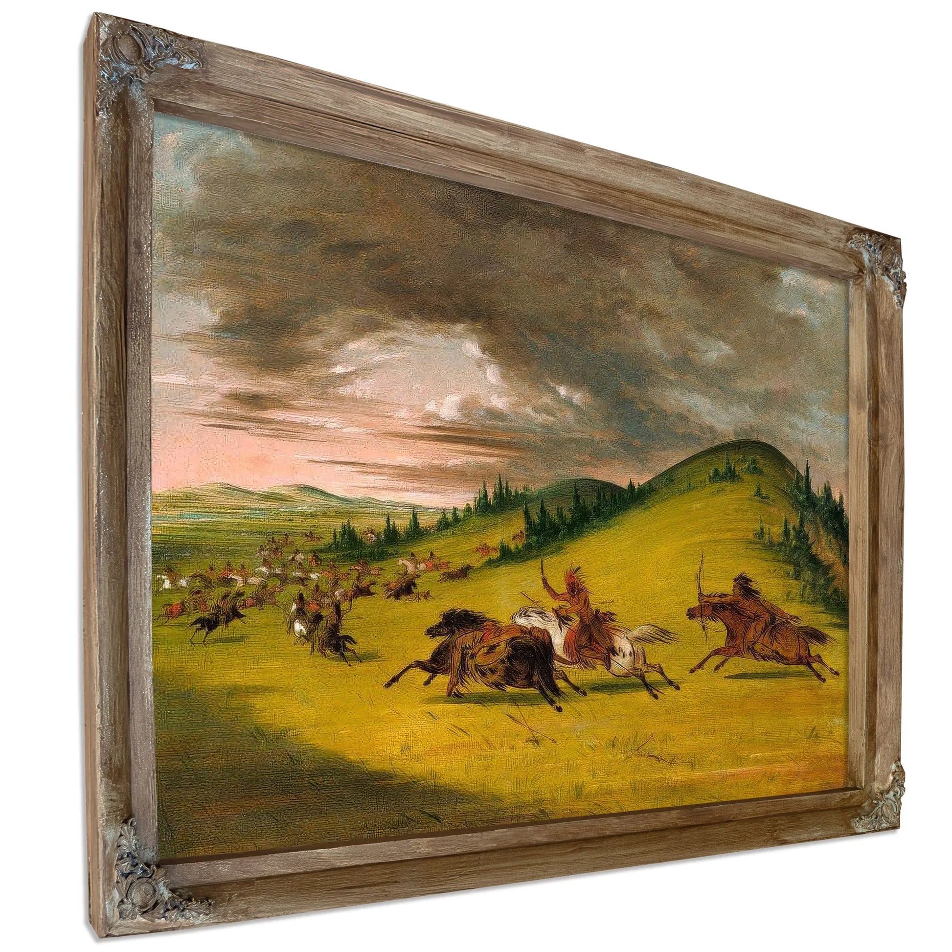 Battle Between Sioux And Sac And Fox By George Catlin Fine Art Print