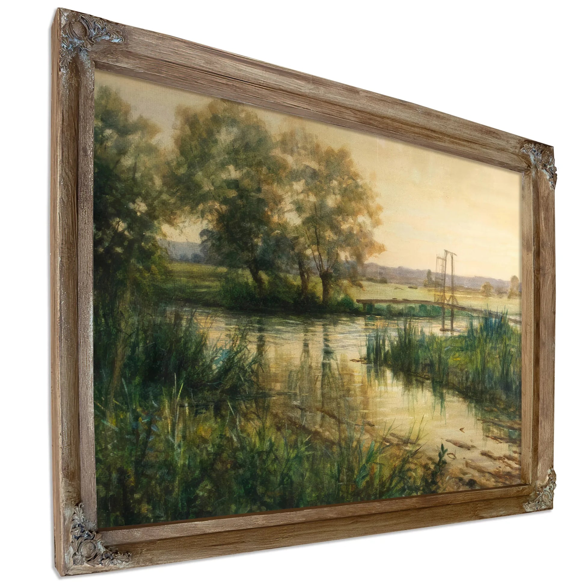 The Old Foot Bridge By Louis Aston Knight Fine Art Print