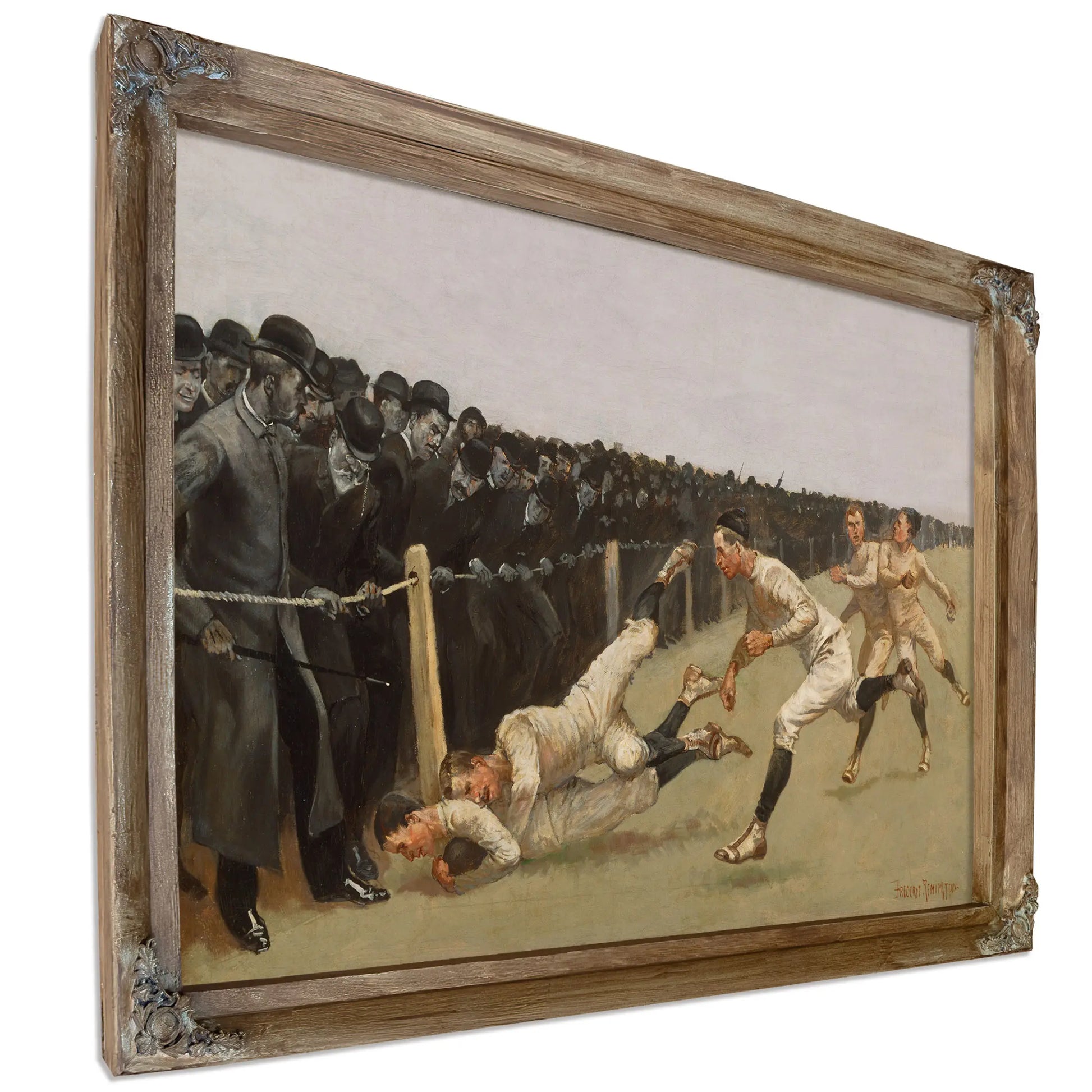 Touchdown Yale Vs Princeton Thanksgiving Day Nov Yale Princeton  by Frederic Remington