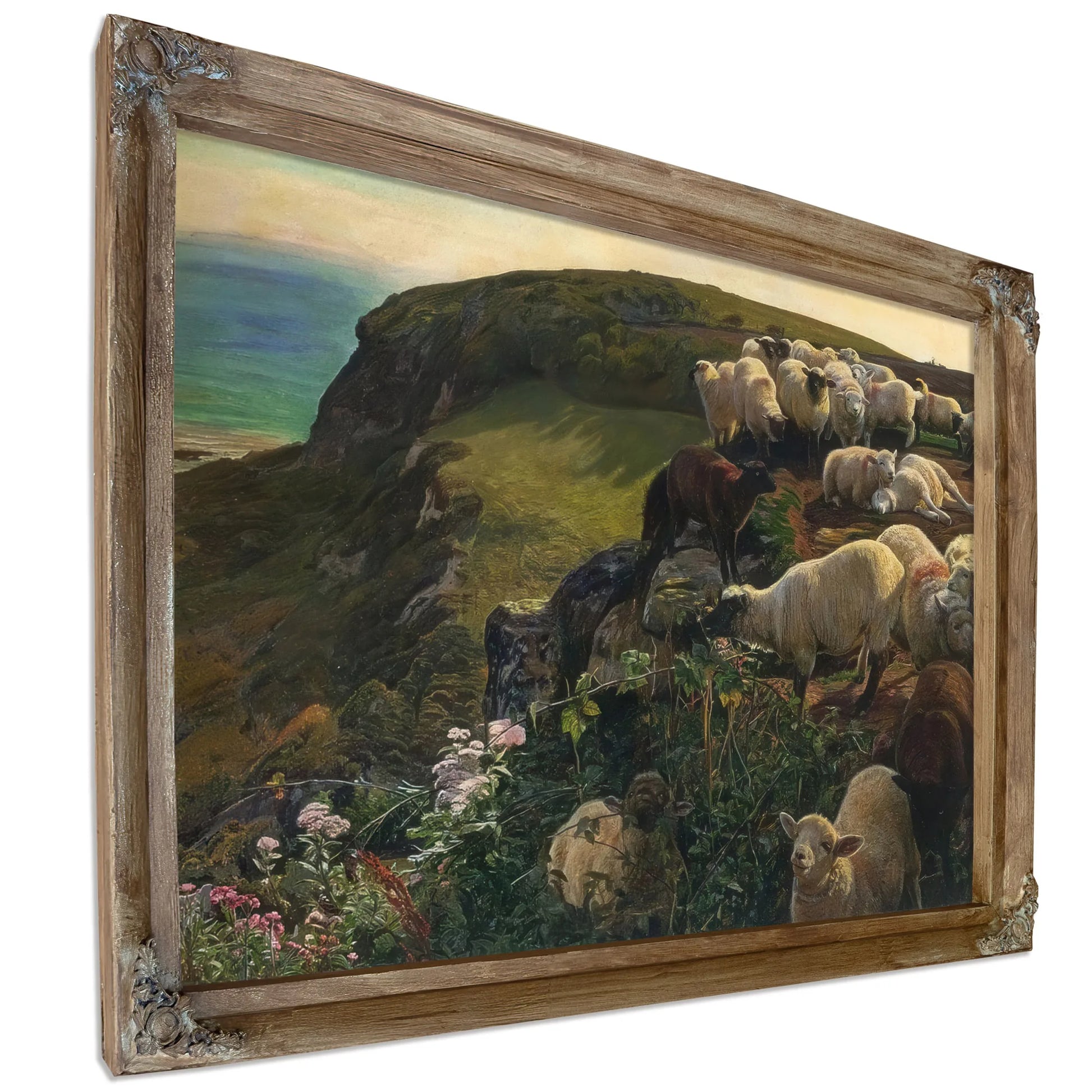 Our English Coasts Strayed Sheep By William Holman Hunt Fine Art Print