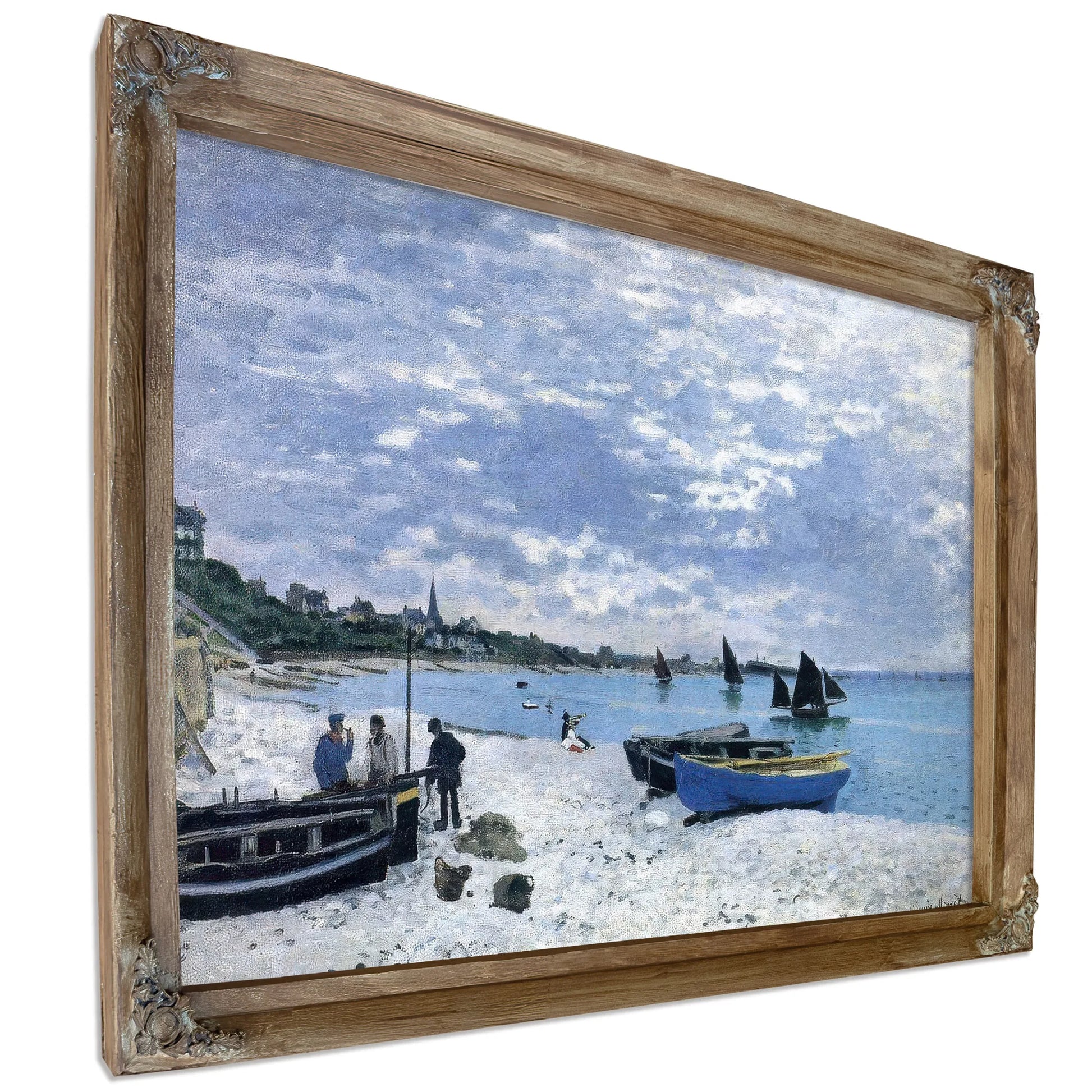 The Beach At Sainte Adresse 1867 By Claude Monet Fine Art Print