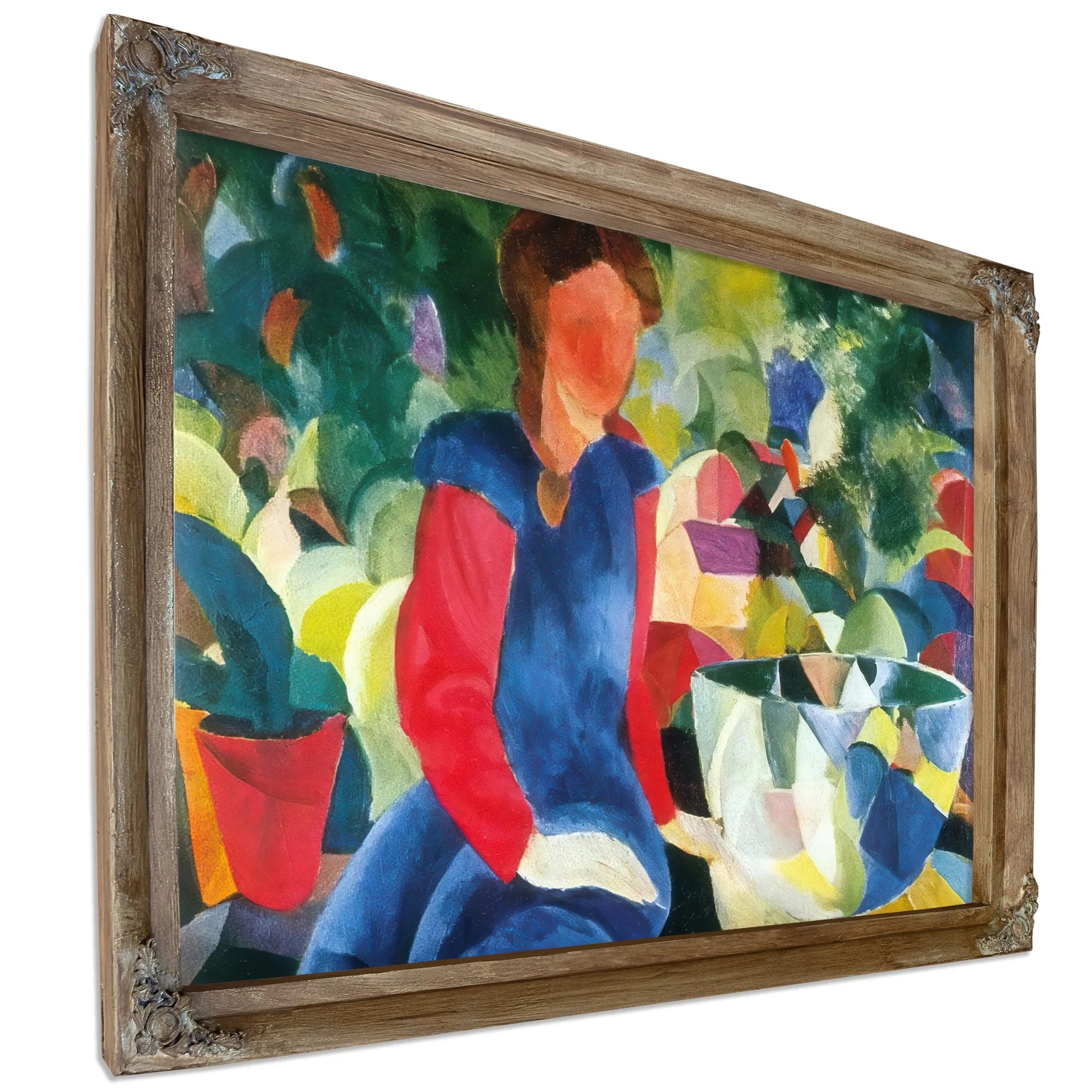 Girl With A Fishbowl By August Macke Fine Art Print