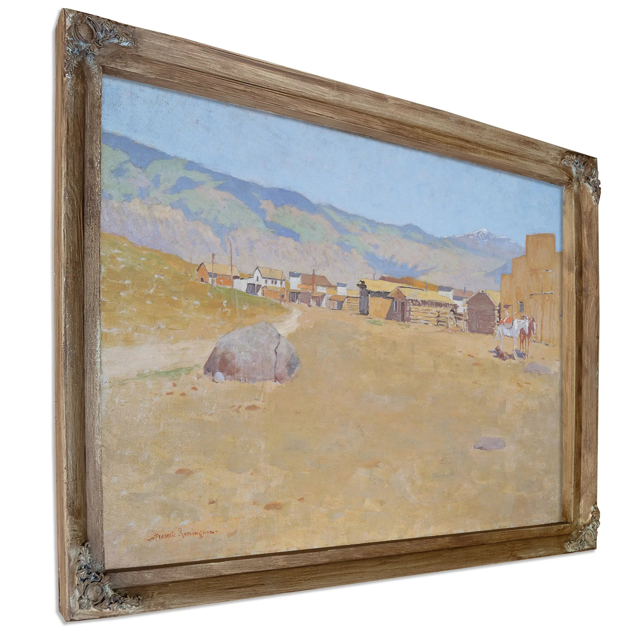 A Mining Town Wyoming by Frederic Remington