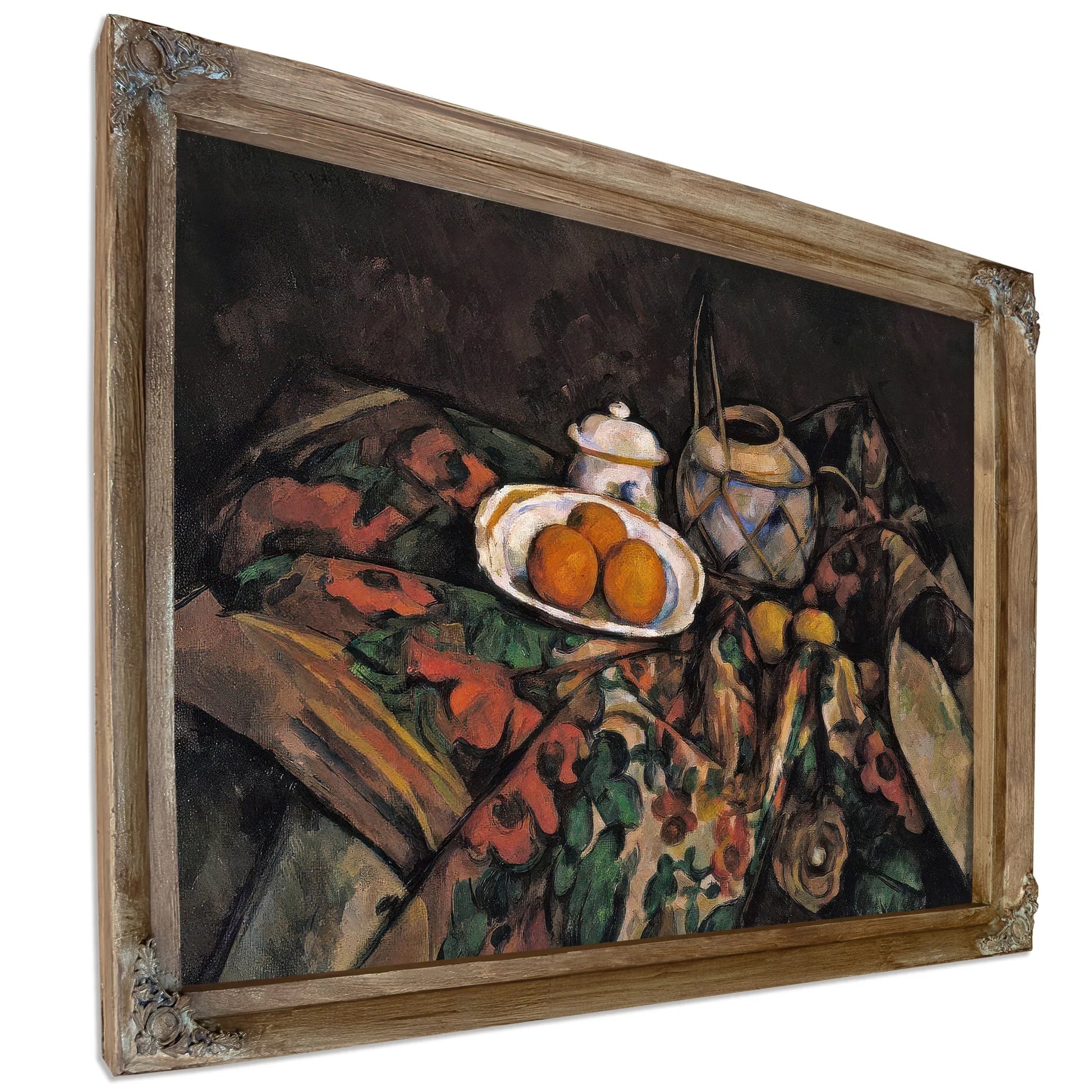 Still Life With Ginger Jar Sugar Bowl And Oranges By Paul Cezanne Fine Art Print