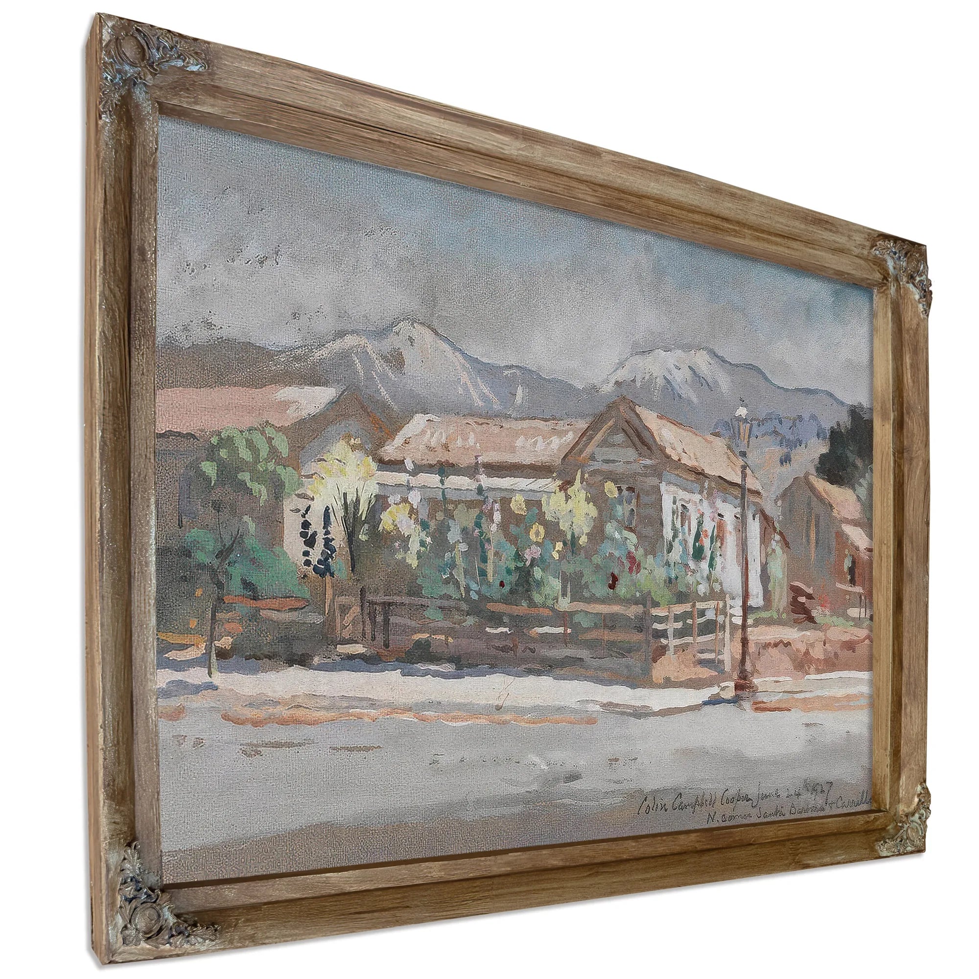 North Corner Of Santa Barbara And Carillo Streets By Colin Campbell Cooper Fine Art Print