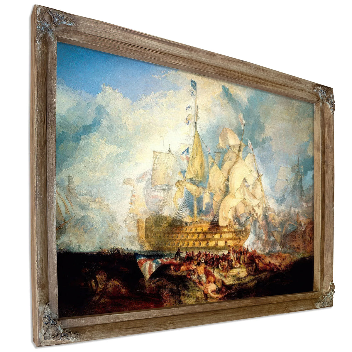 The Battle Of Trafalgar 1824 2 By Joseph Mallord William Turner Fine Art Print