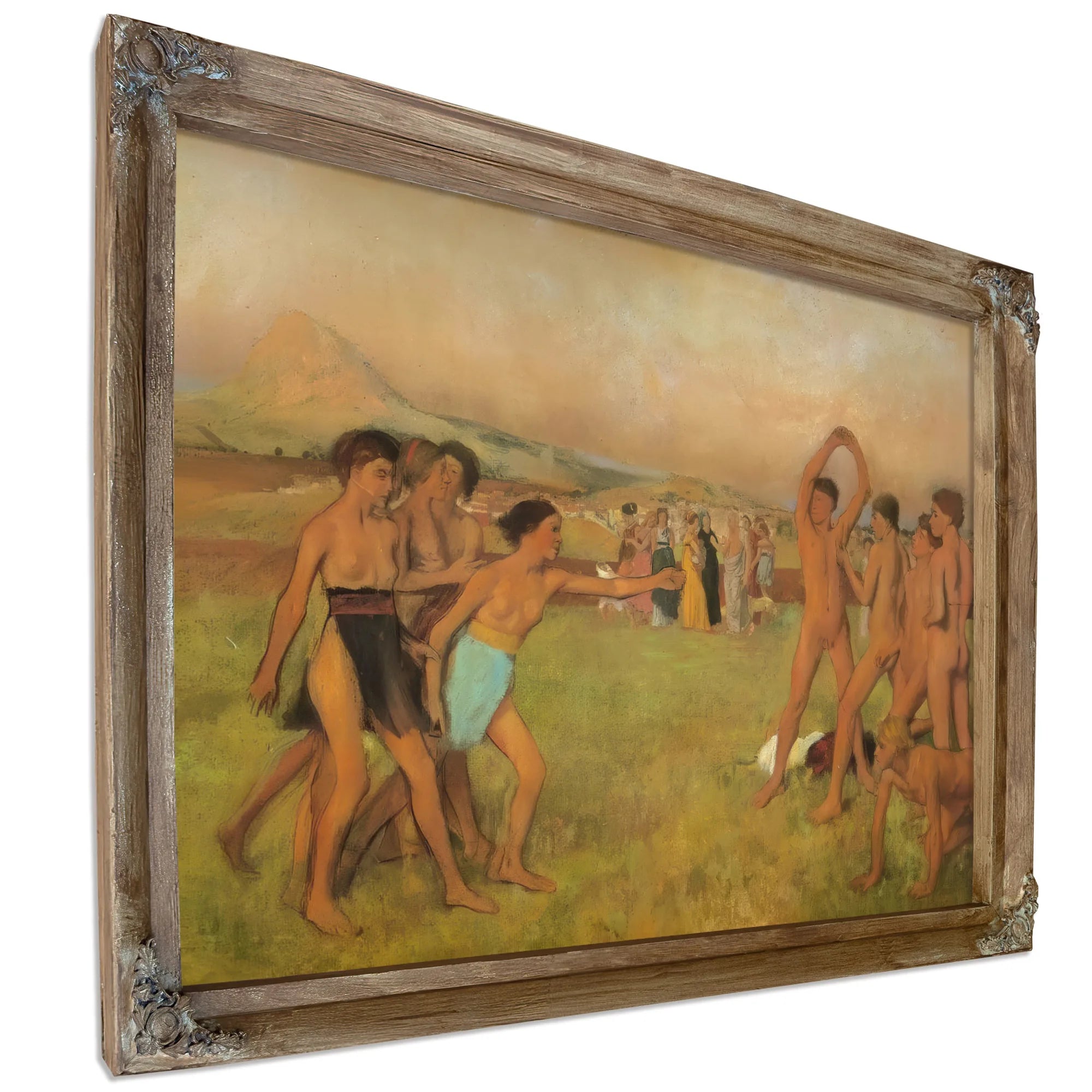 Spartan Girls And Boys Exercising By Edgar Degas Fine Art Print