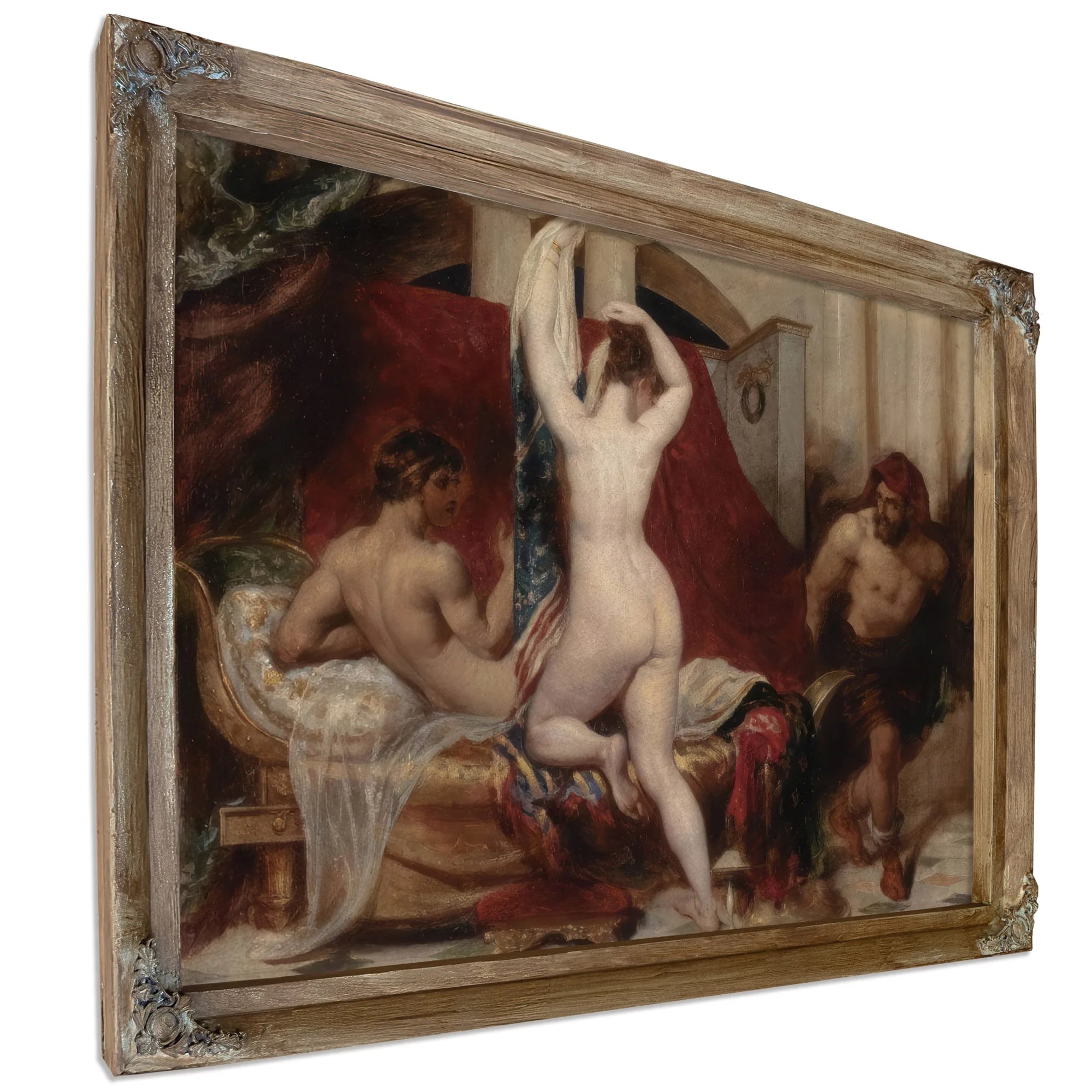 Candaules, King Of Lydia, Shews His Wife By Stealth To Gyges, One Of His Ministers By William Etty Fine Art Print