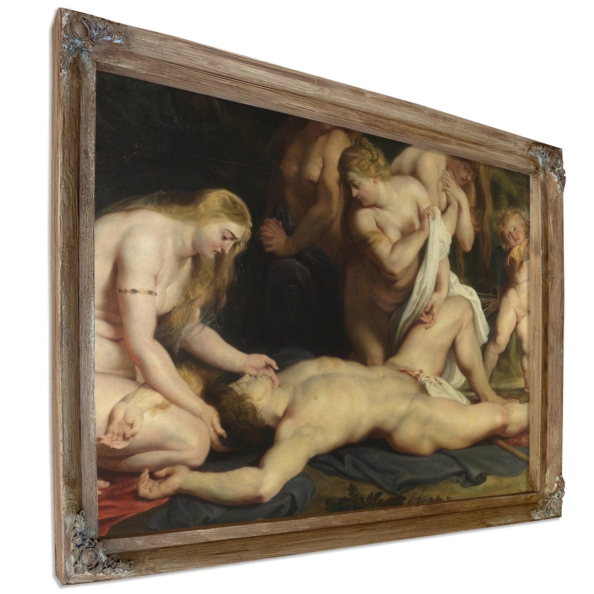 The Death Of Adonis With Venus Cupid And The Three Graces (Detail) By Peter Paul Rubens Fine Art Print