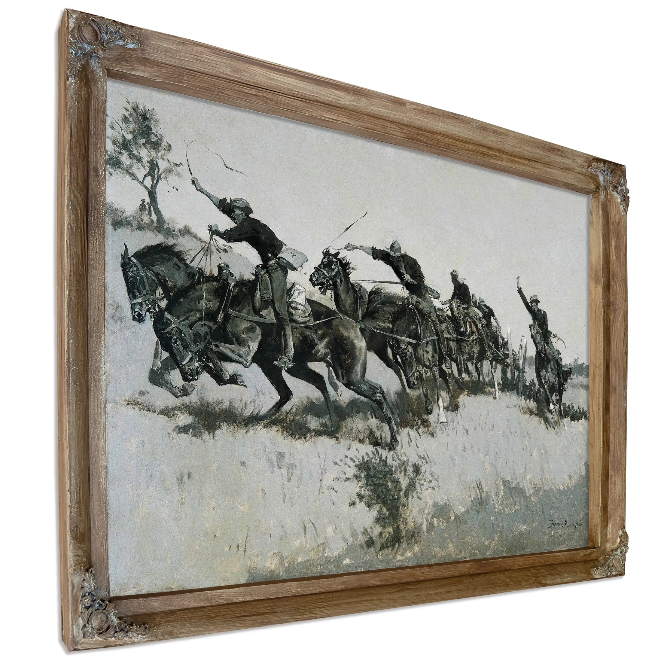 Capt Grimes S Battery Going Up El Poso Hill by Frederic Remington