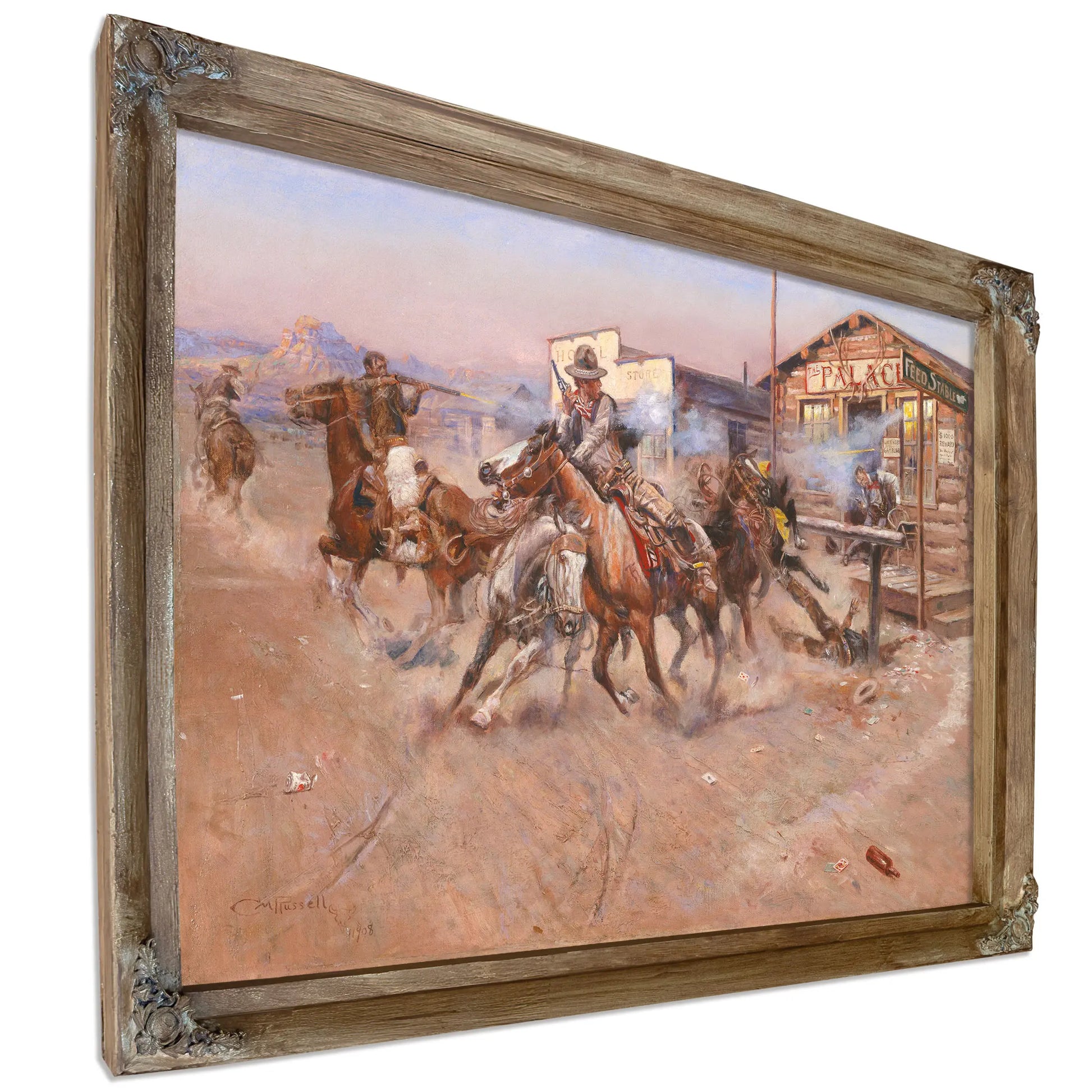 Smoke Of A 45 by Charles Marion Russell