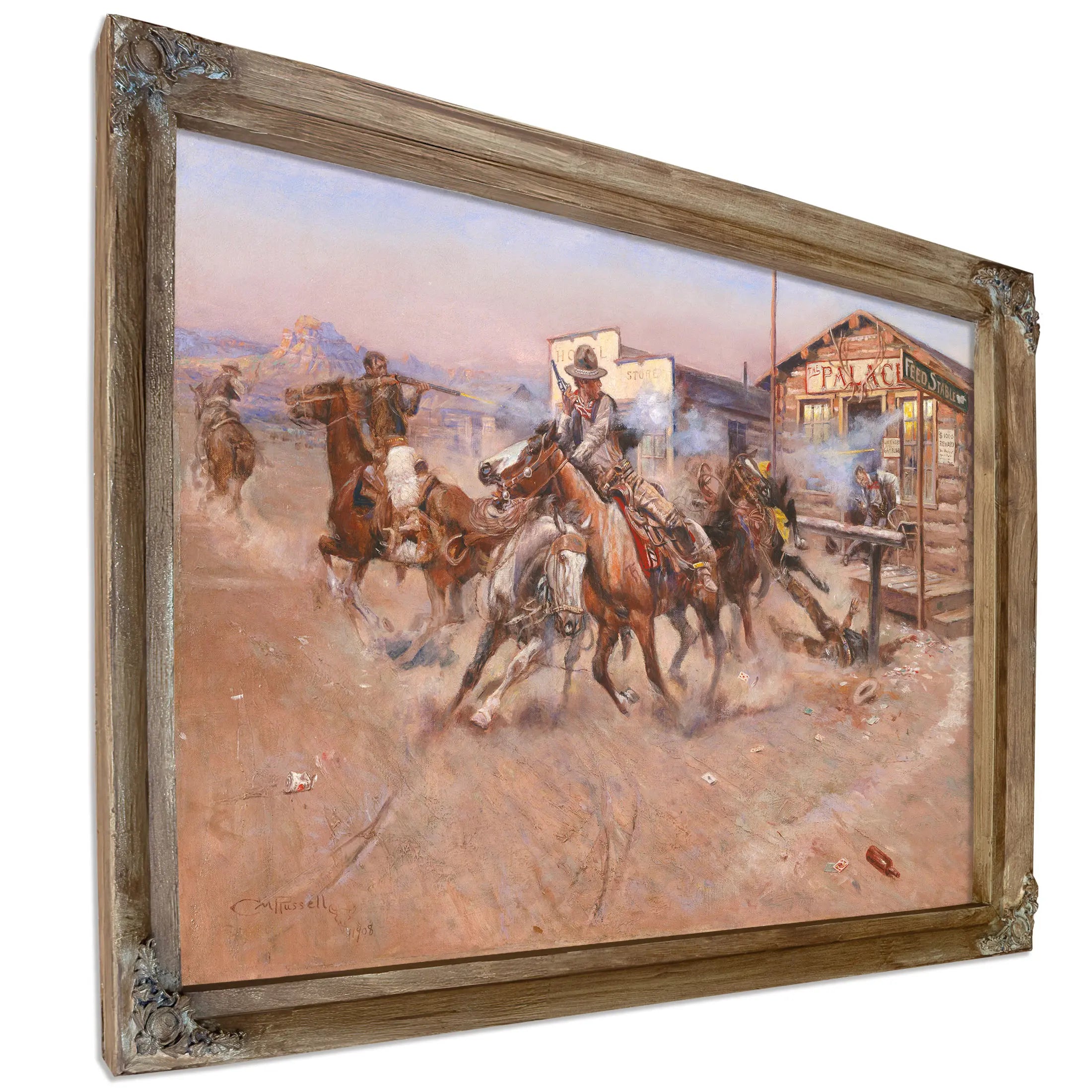 Smoke Of A 45 by Charles Marion Russell
