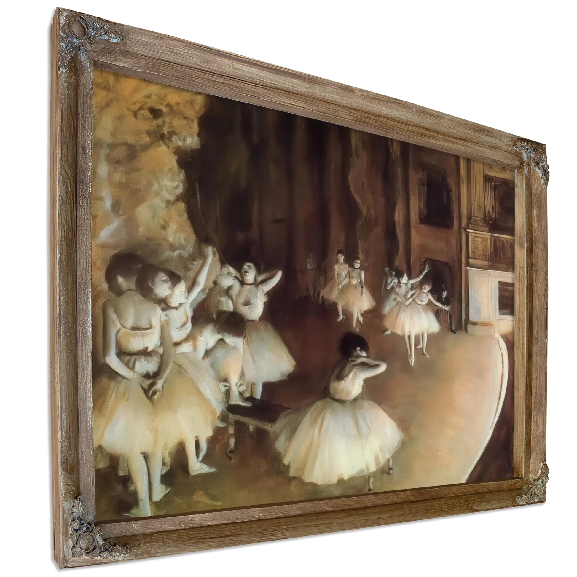 Rehearsal Of A Ballet On Stage By Edgar Degas Fine Art Print