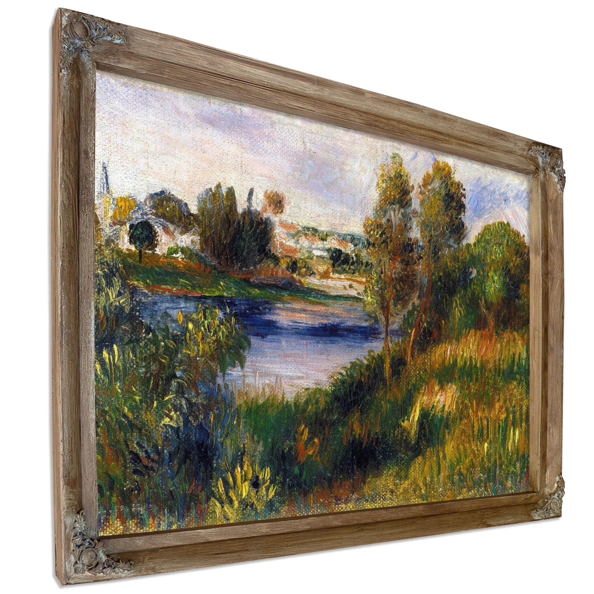 Landscape At Vetheuil By Pierre August Renoir Fine Art Print