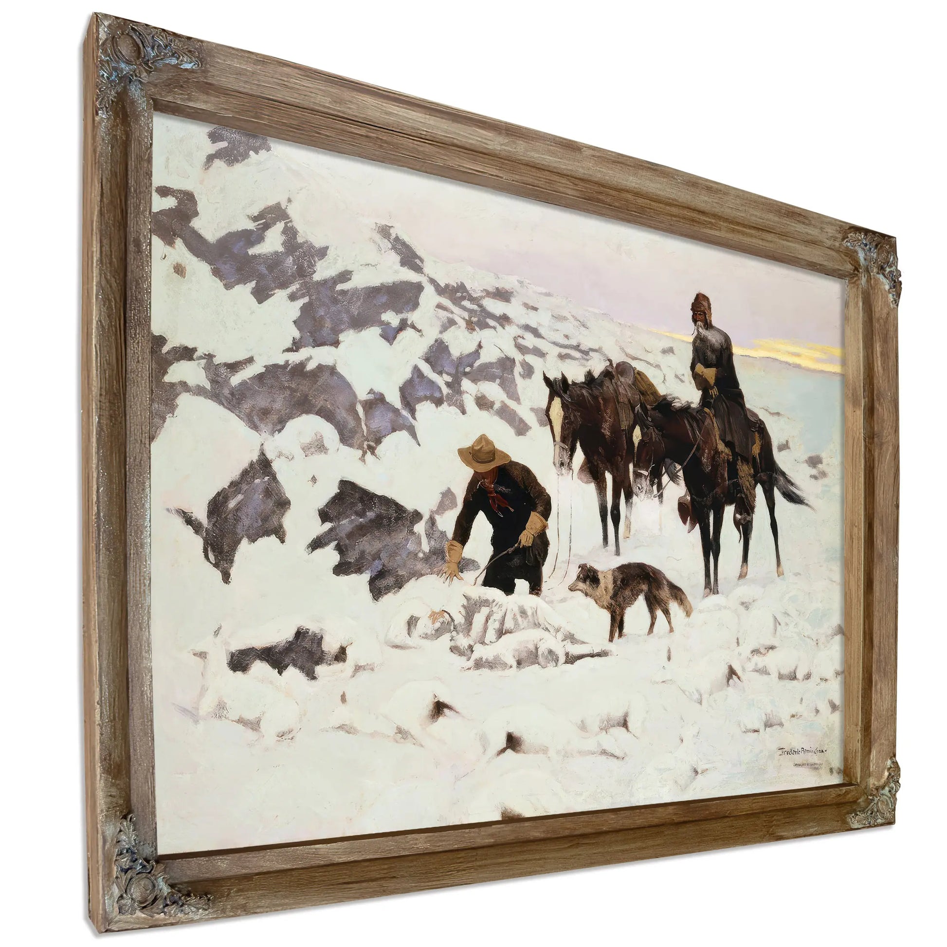 The Frozen Sheepherder  by Frederic Remington