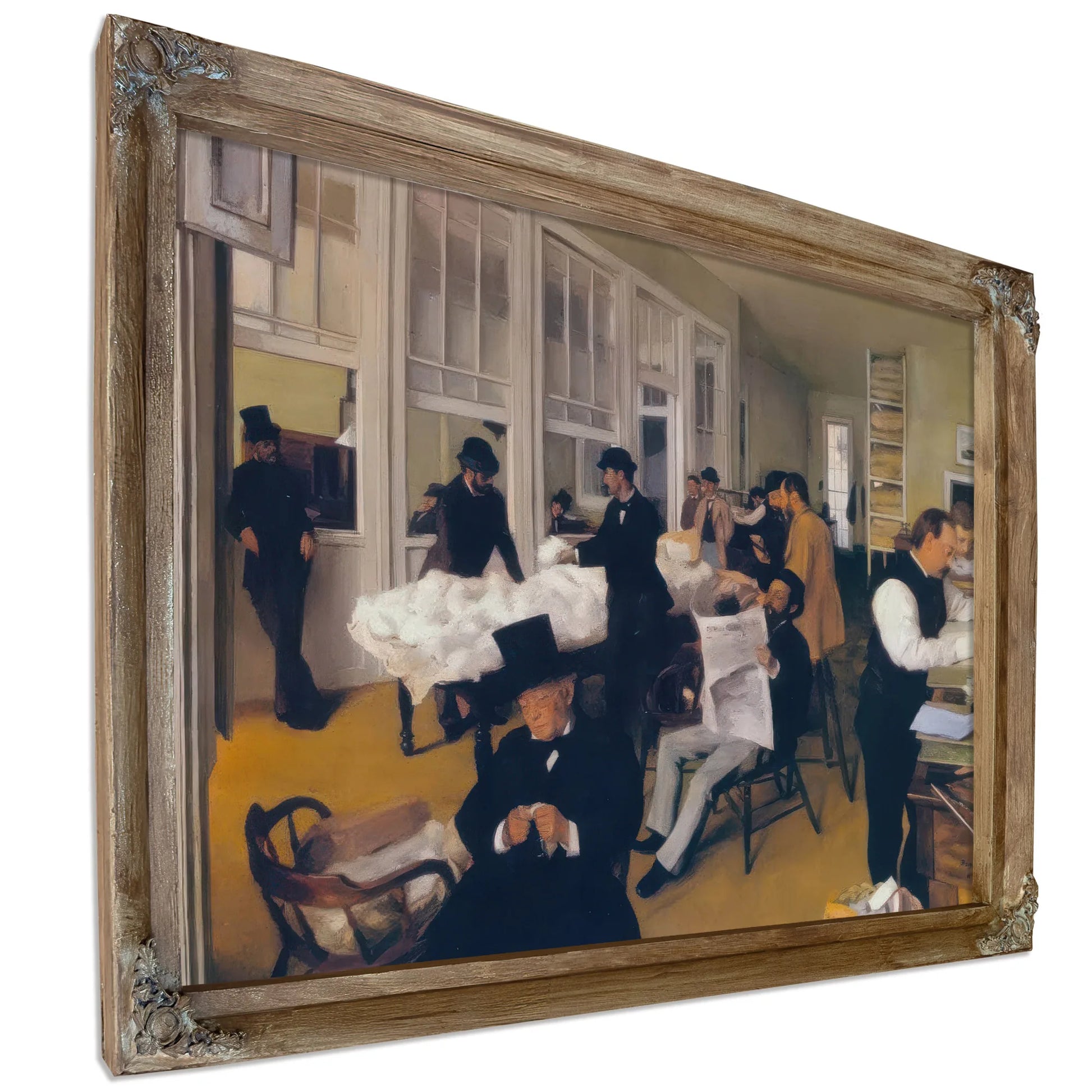 The Cotton Exchange At New Orleans By Edgar Degas Fine Art Print